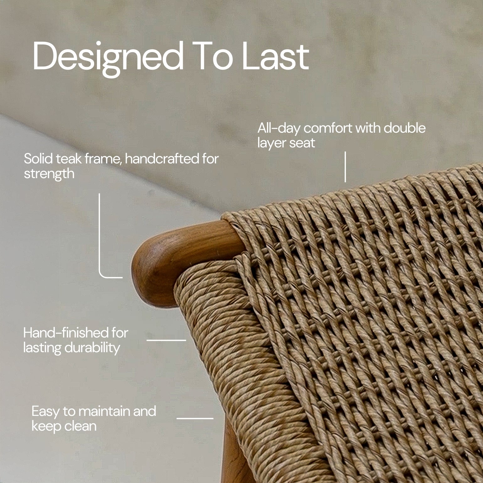 Zara Teak & Rattan Bar Stool