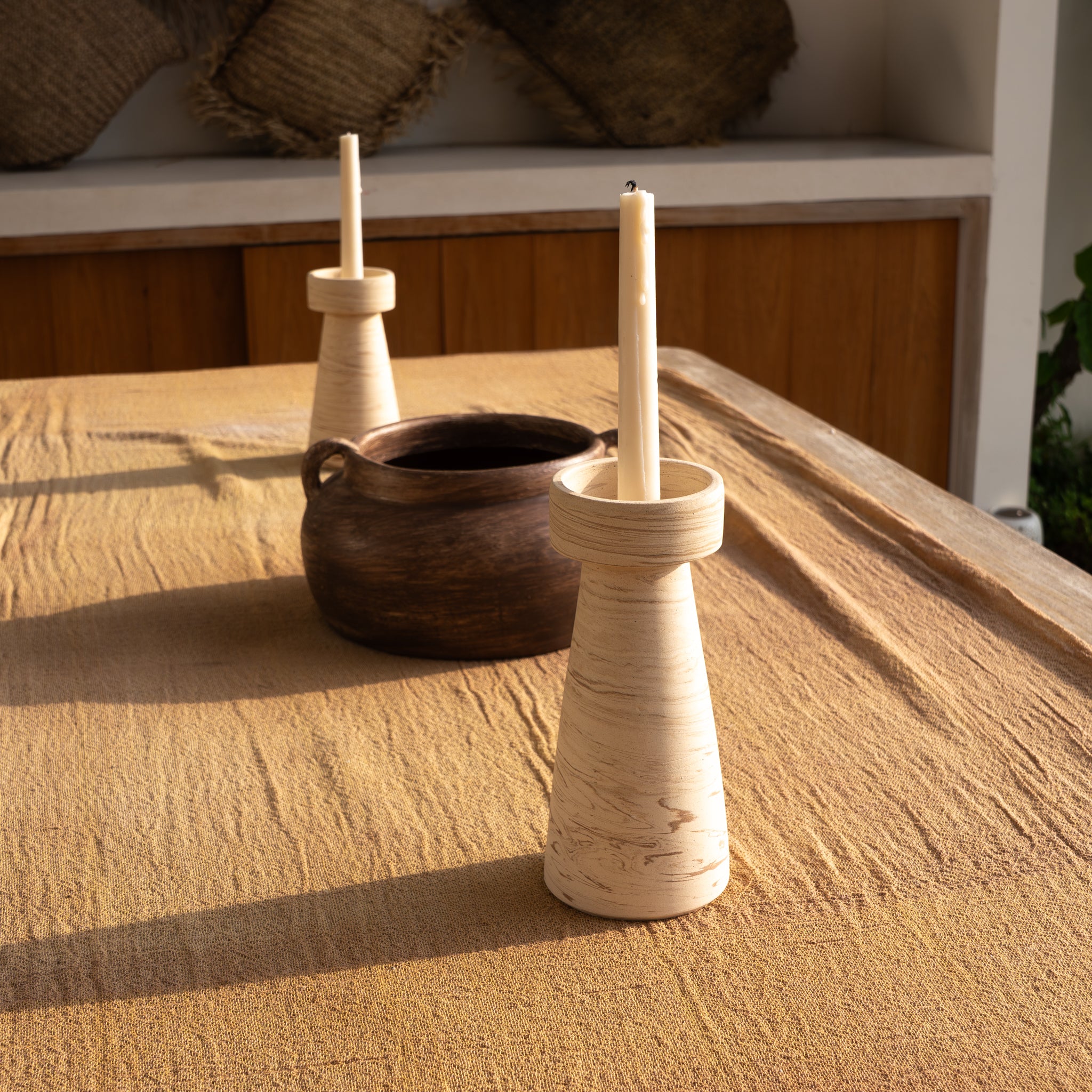 Cahaya Ceramic Taper Candle Holder