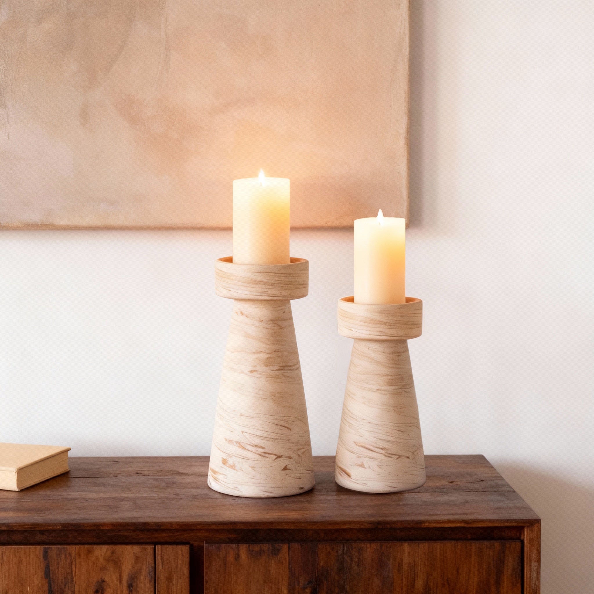 Cahaya Ceramic Pillar Candle Holder
