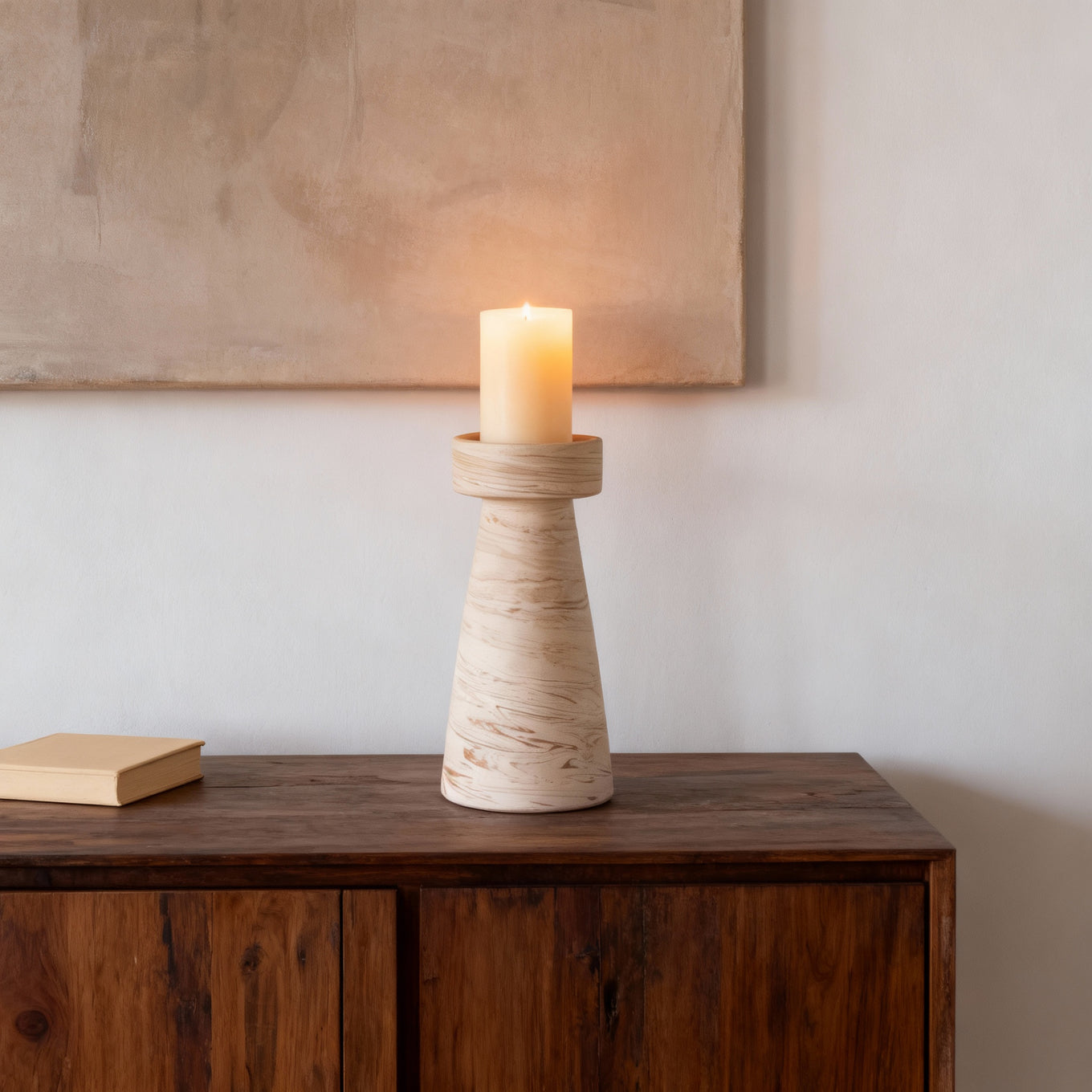 Cahaya Ceramic Pillar Candle Holder