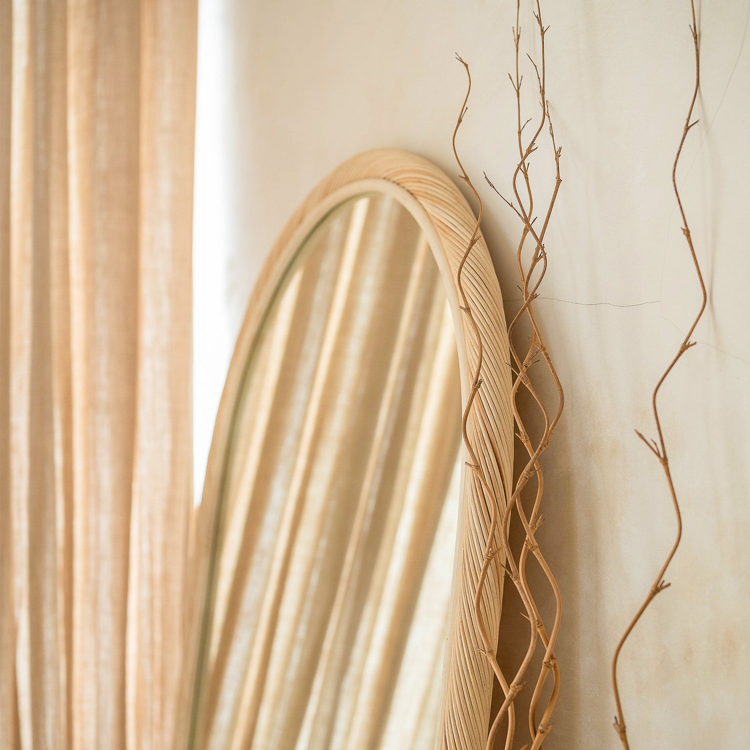 Citra Rattan Full Length Mirror