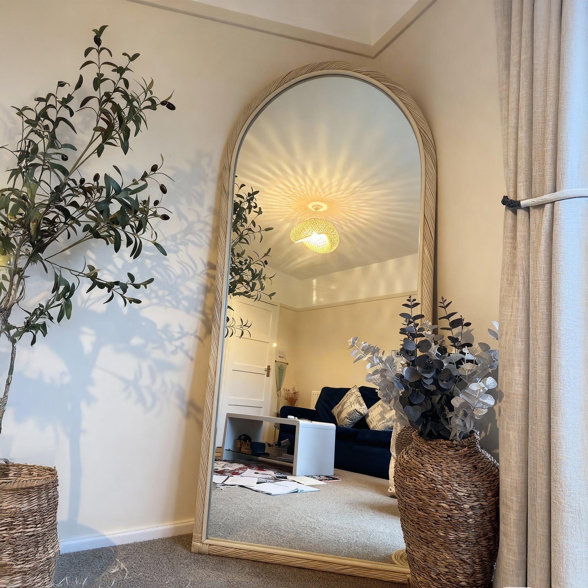 Citra Teak Leaning Mirror