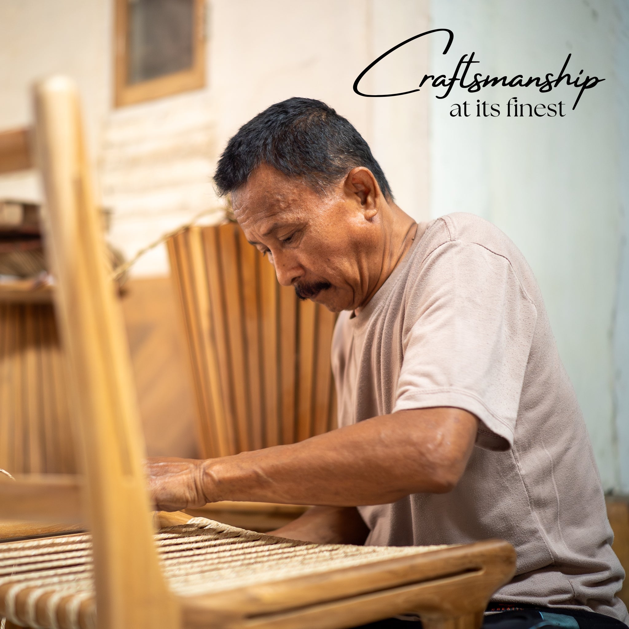 Raka Teak & Rattan Bar Stool