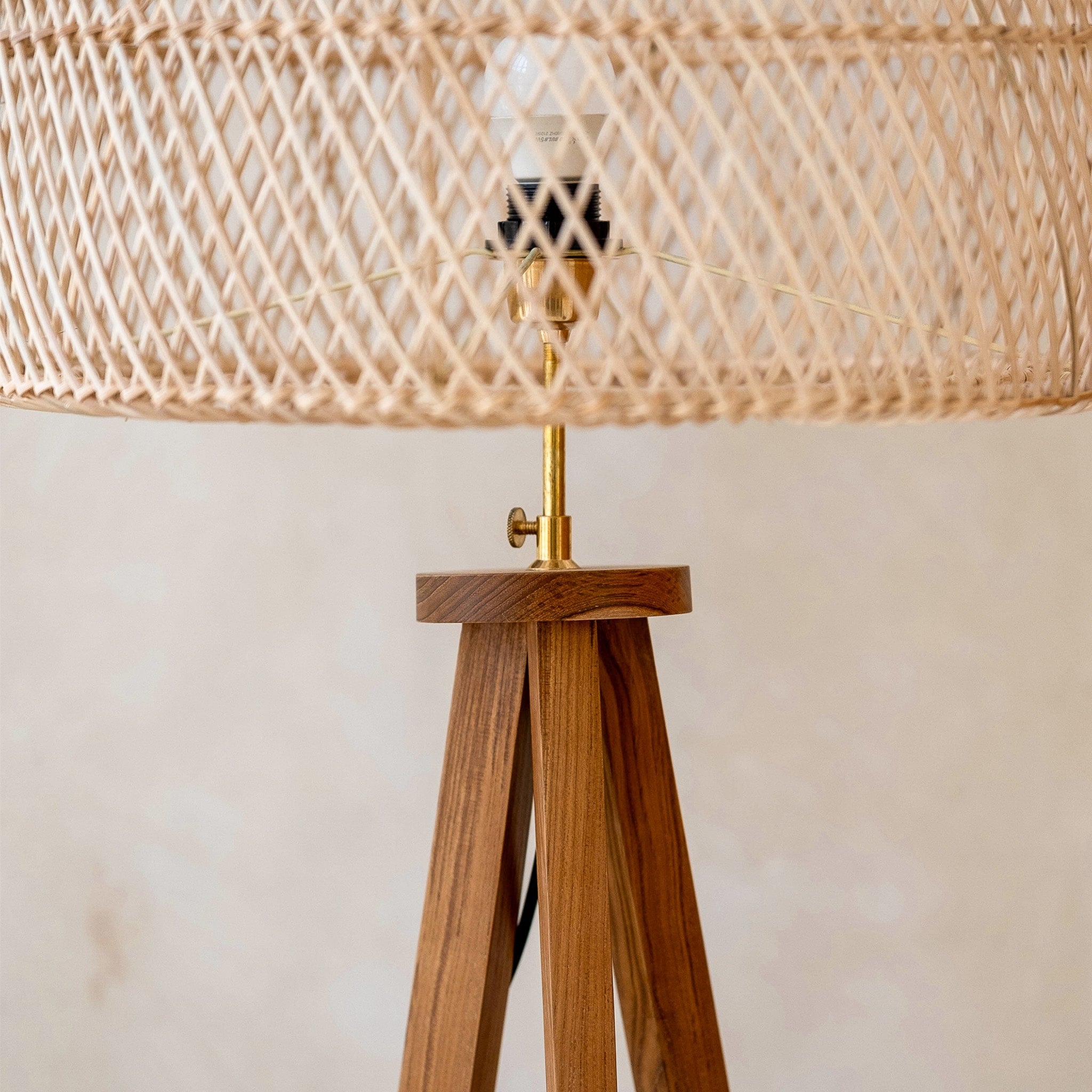 Aluna Rattan Tripod Floor Lamp