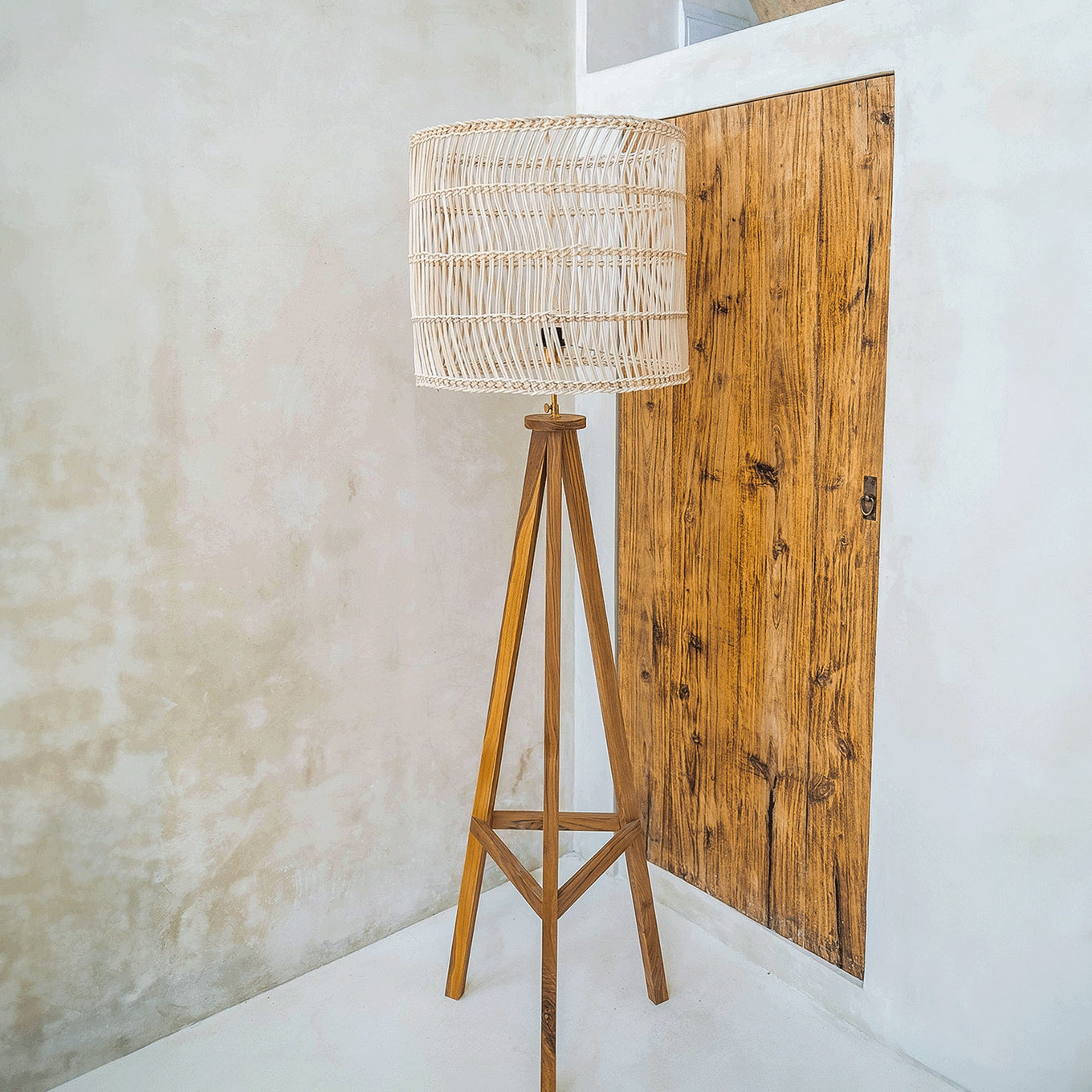 Hana Rattan Tripod Floor Lamp