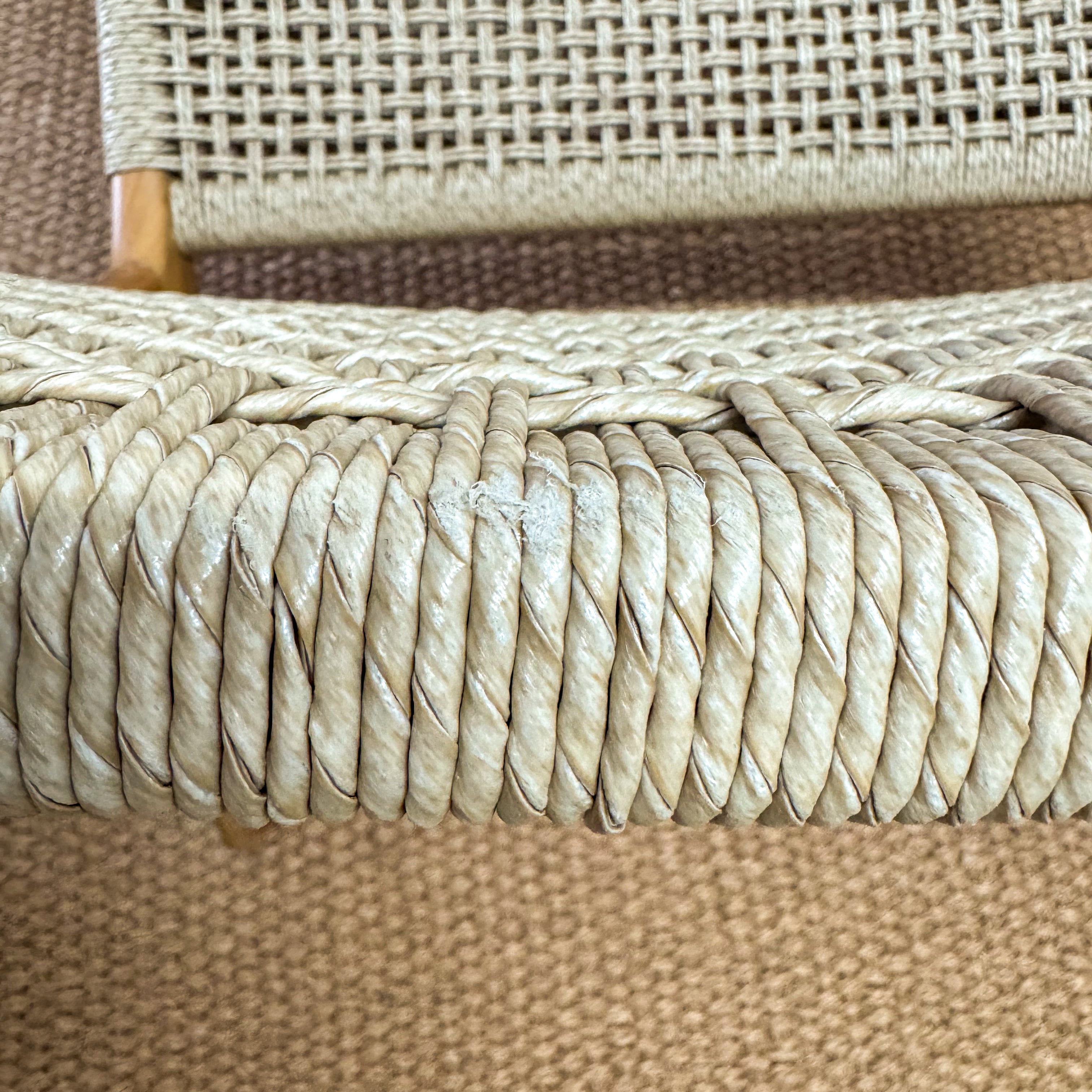 Zara Teak & Rattan Accent Chair - Refurbished