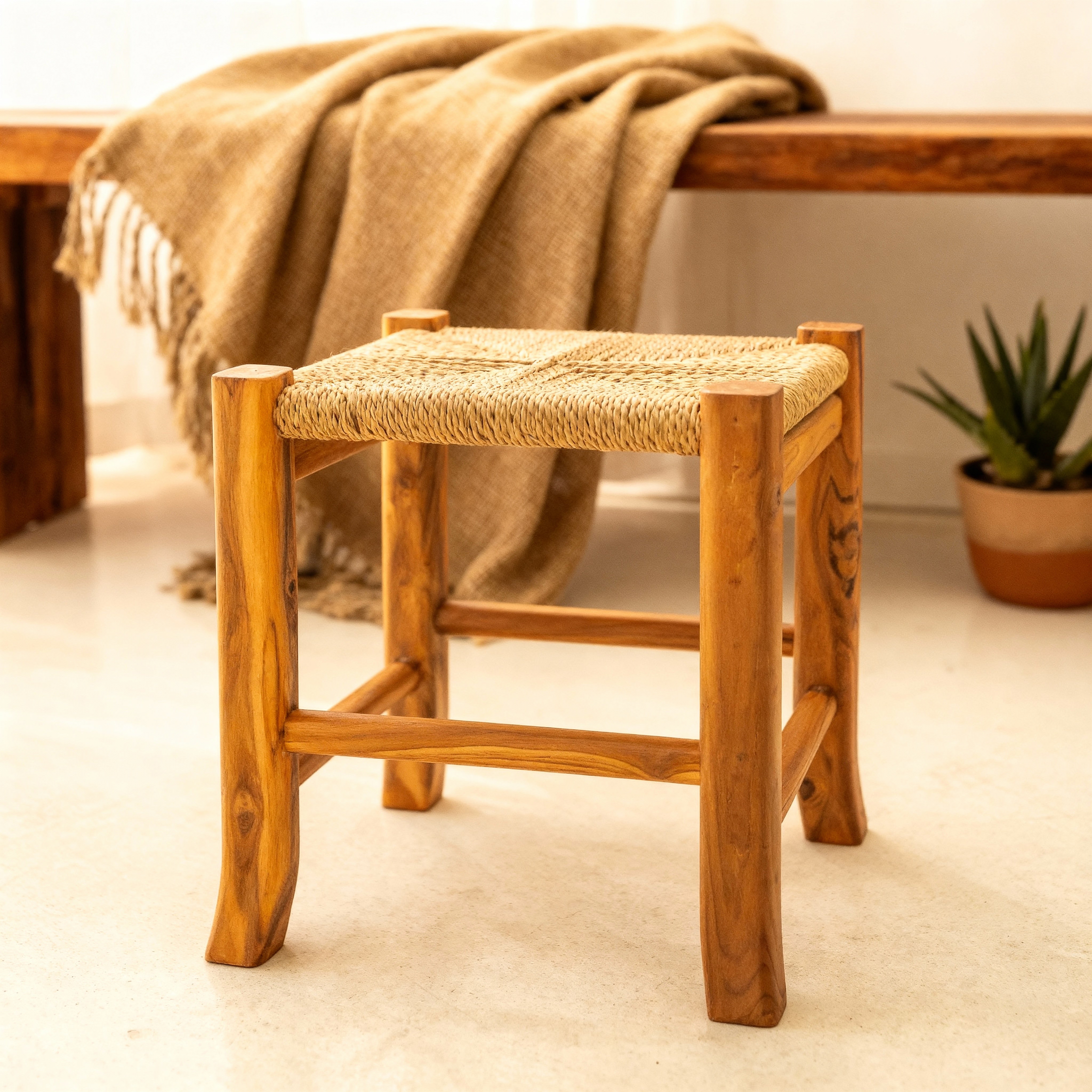 Lalita Rattan Foot Stool