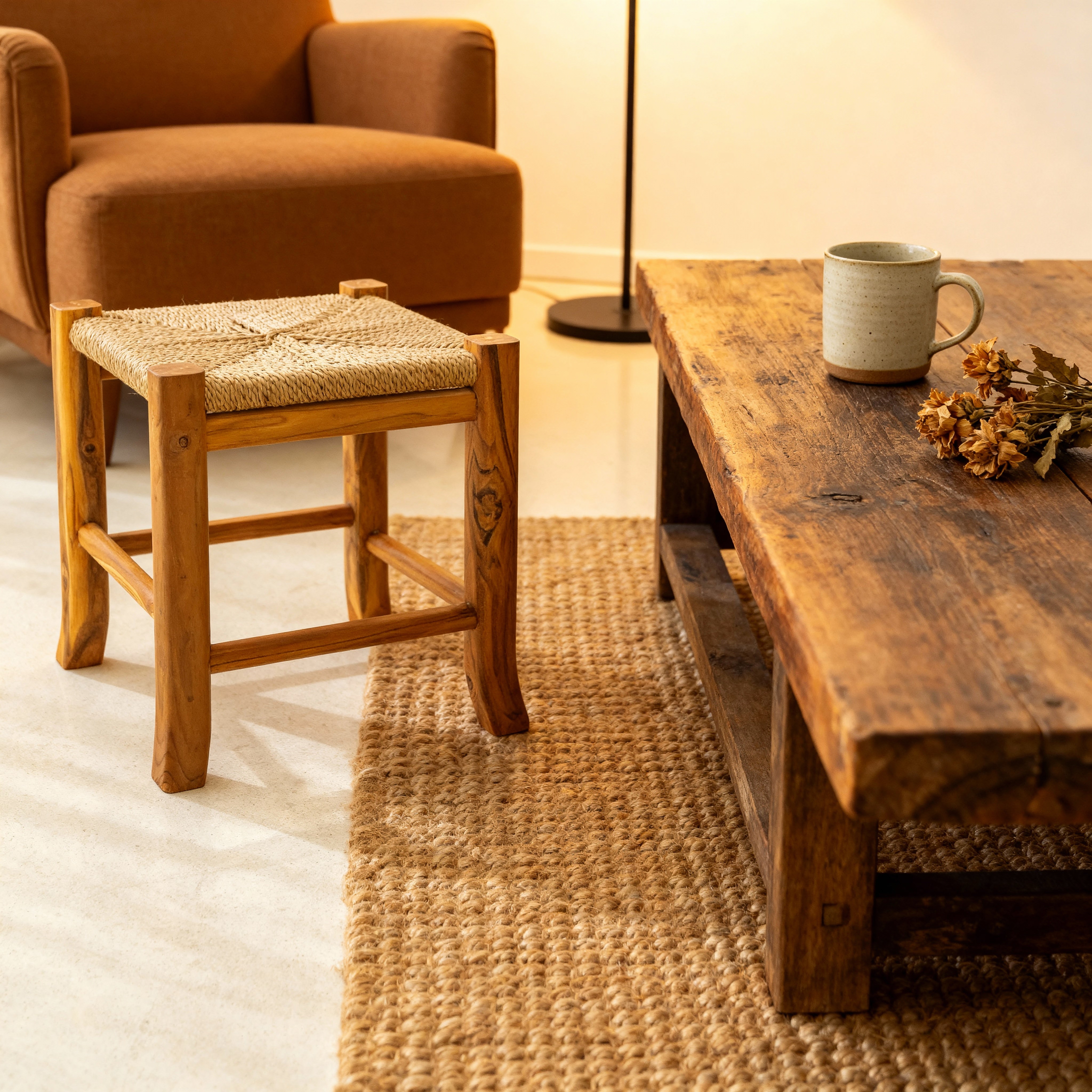 Lalita Rattan Foot Stool