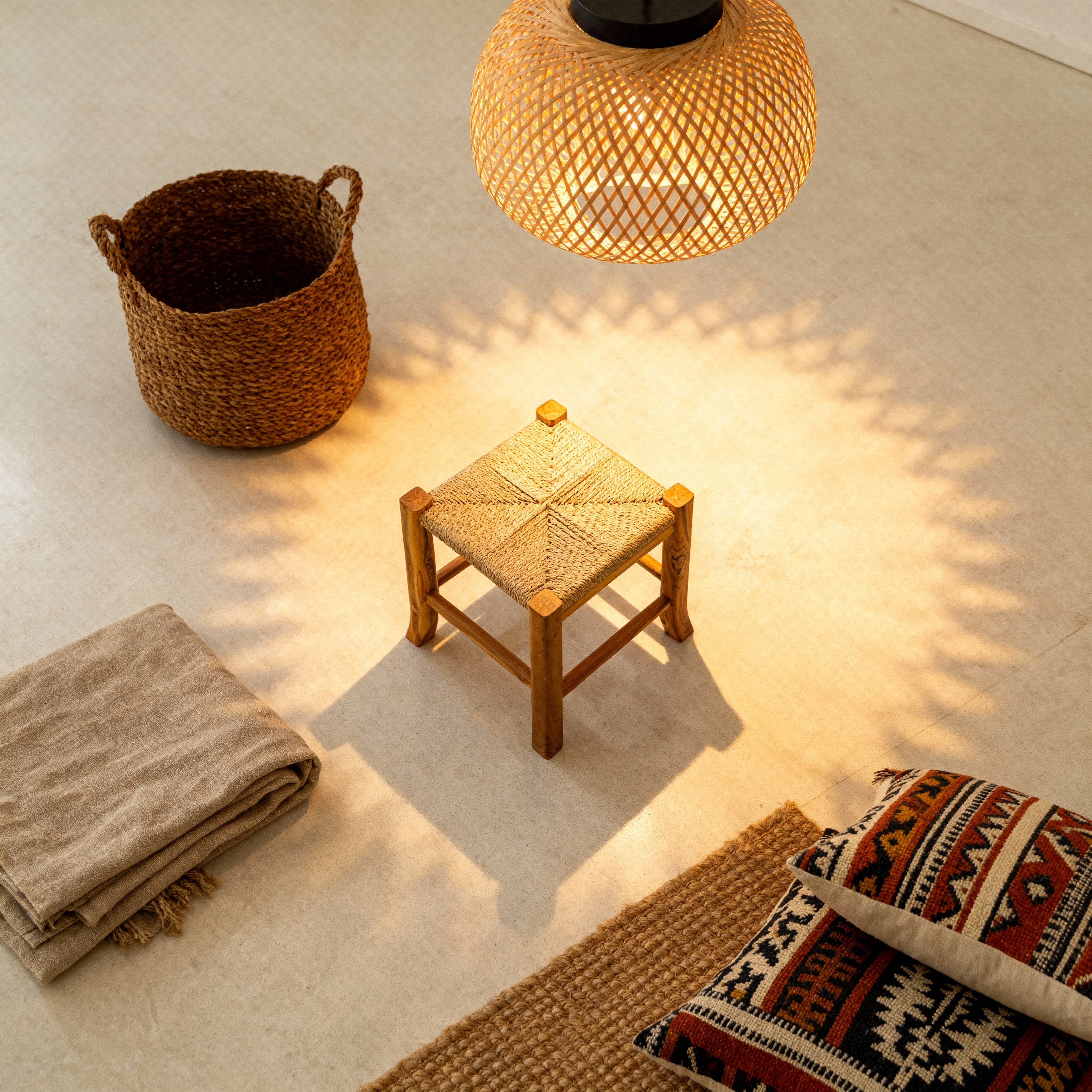 Lalita Rattan Foot Stool