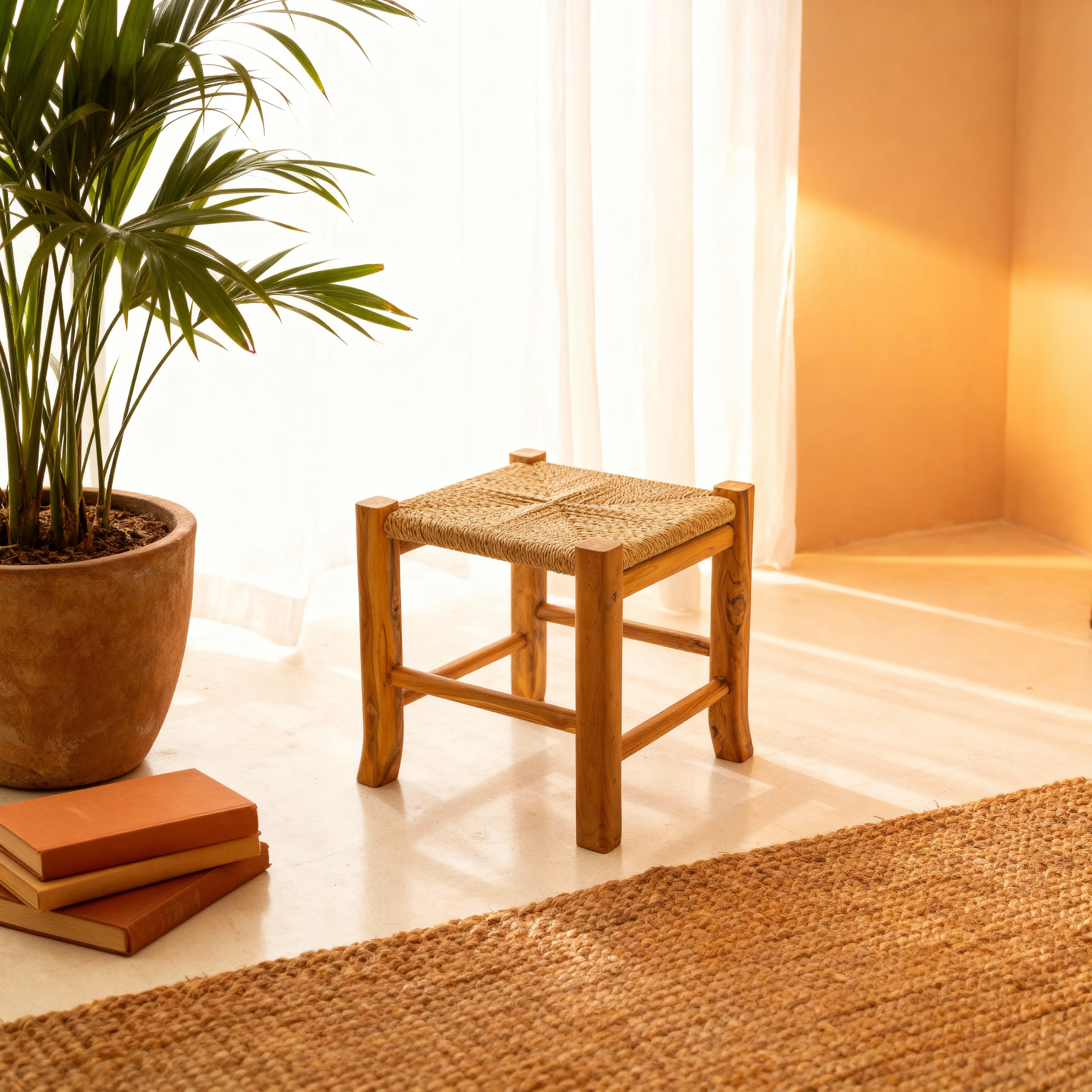 Lalita Rattan Foot Stool