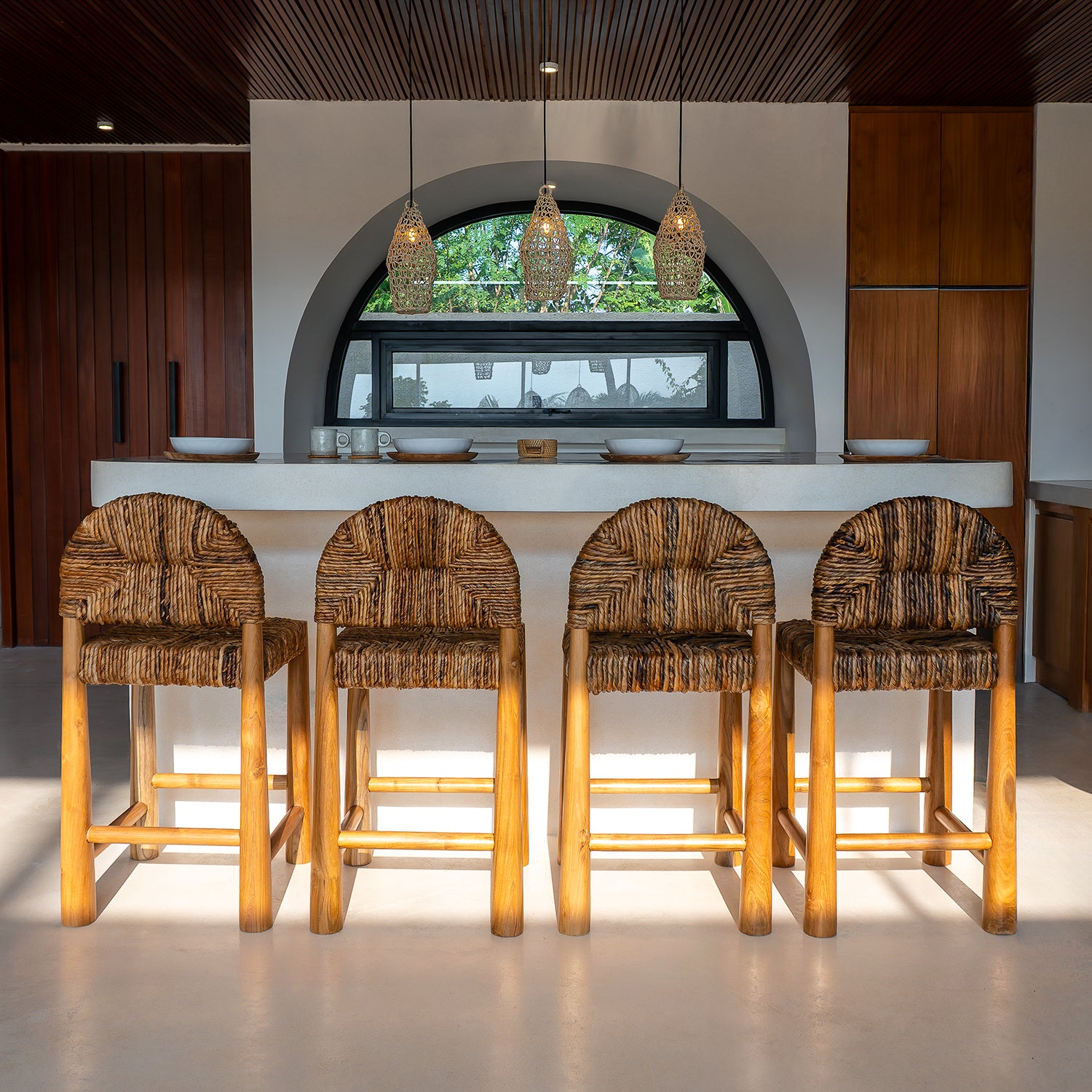 Loka Banana Leaf Bar Stool