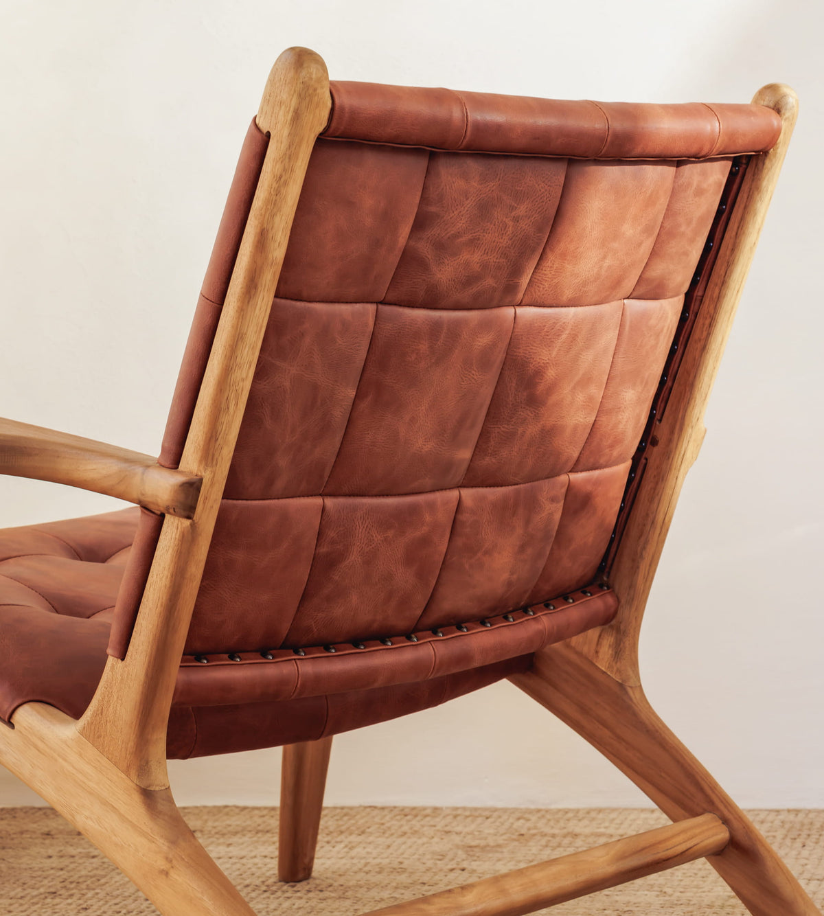 Mira Teak & Leather Armchair