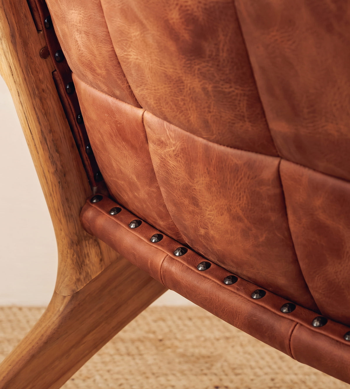 Mira Teak & Leather Armchair