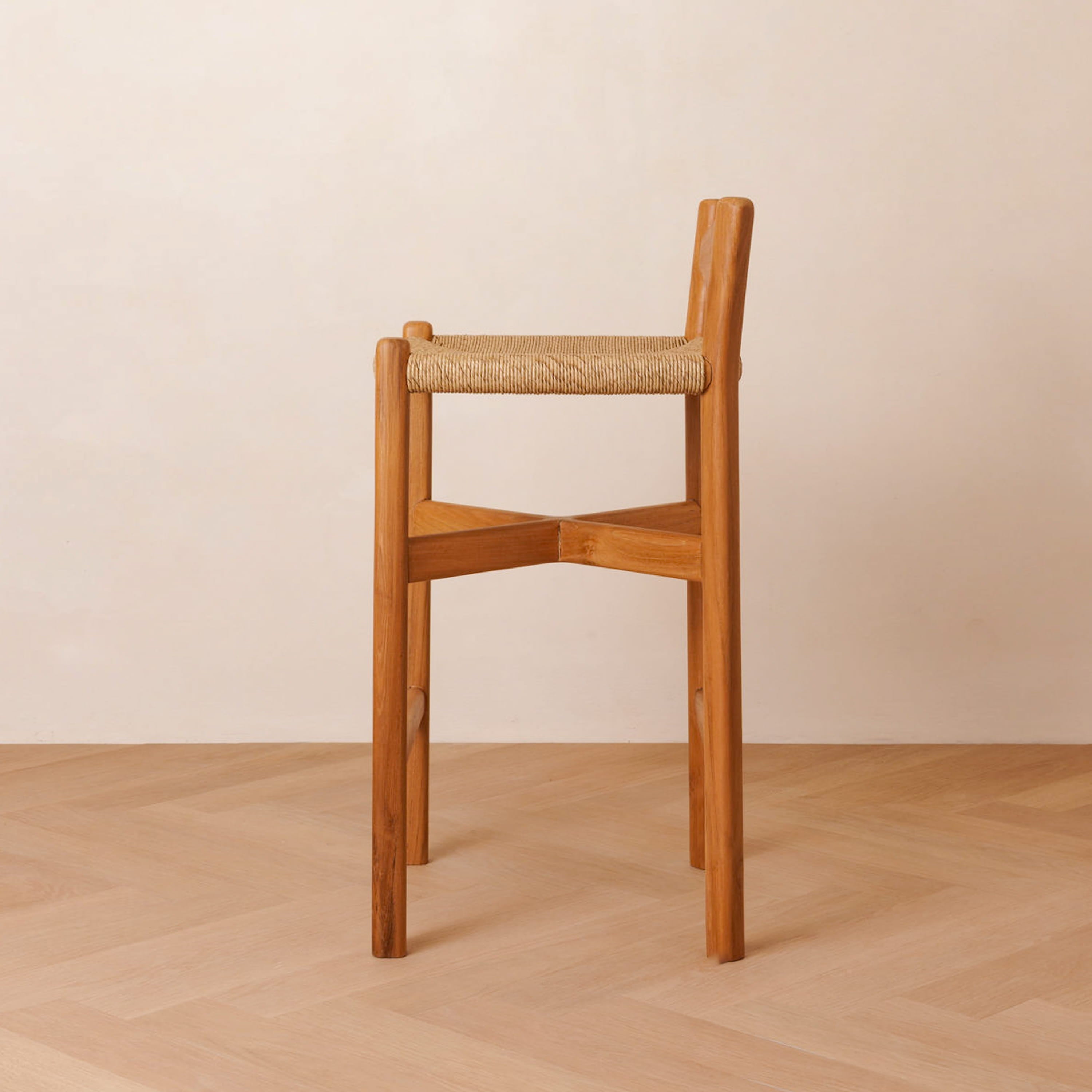 Raka Teak & Rattan Bar Stool