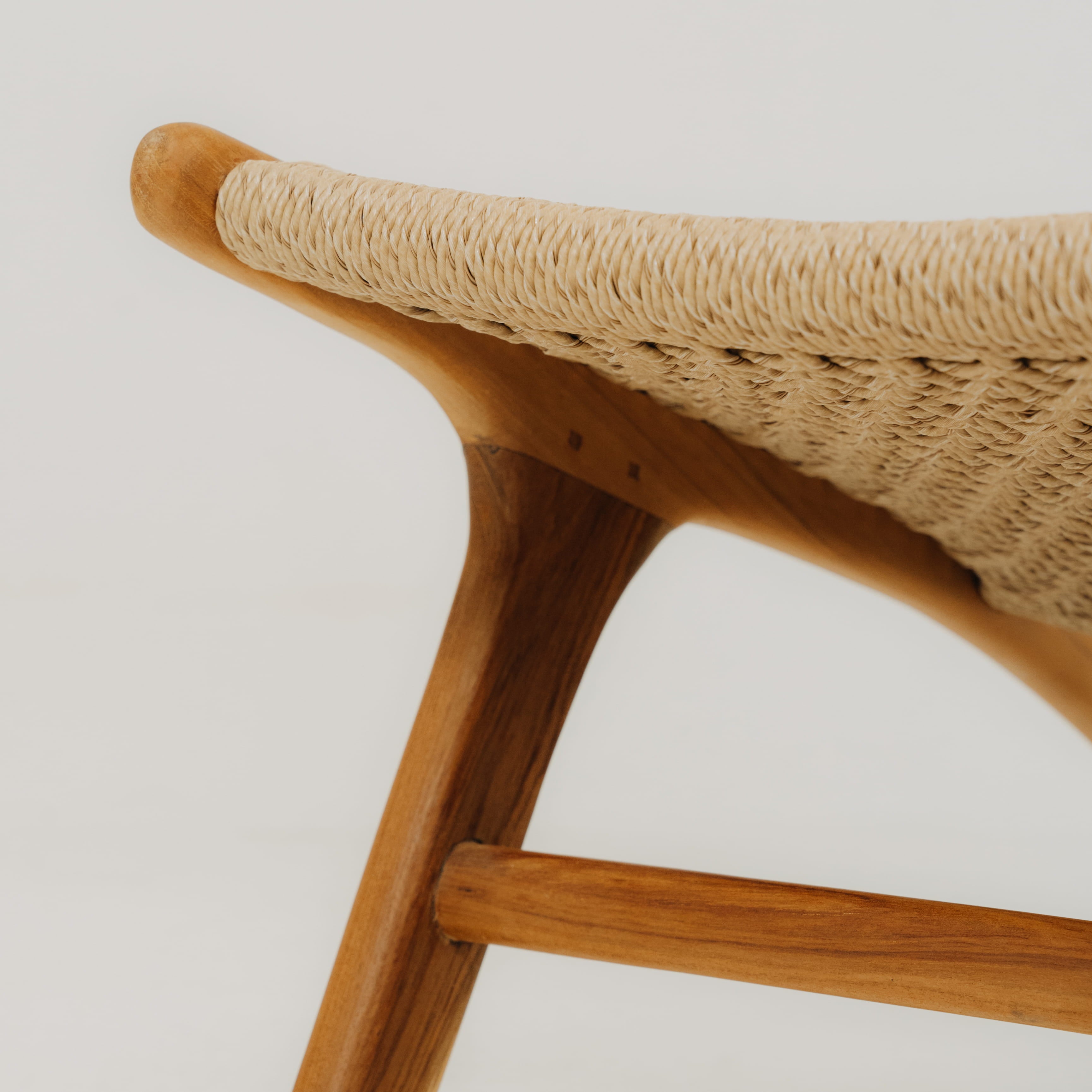 close up of backrest of rattan chair