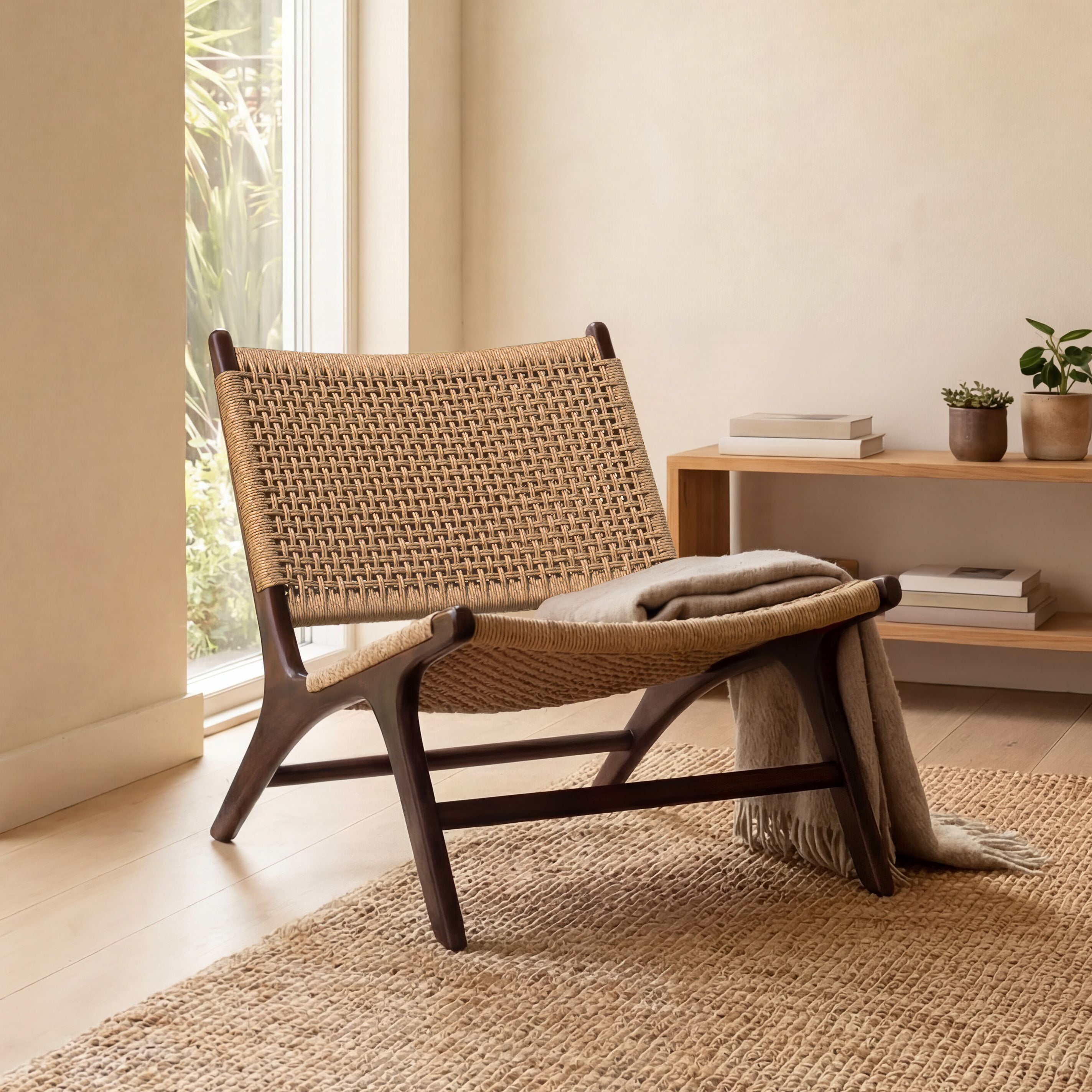 Zara Chocolate Rattan Accent Chair