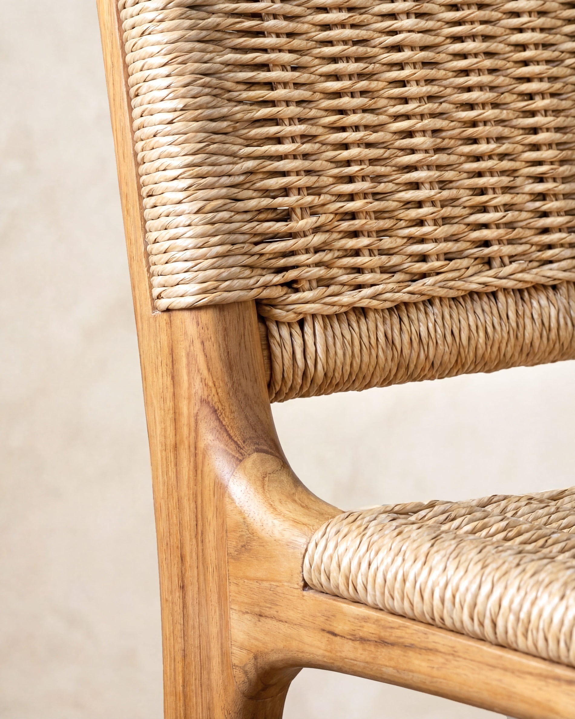 Zara Teak & Rattan Bar Stool
