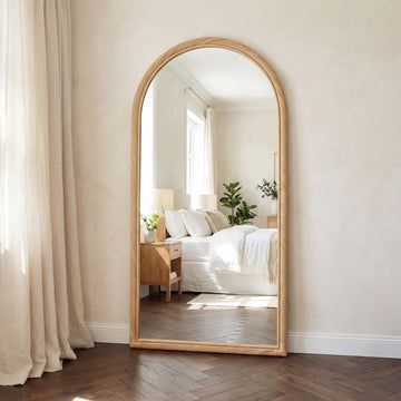 Teak Leaning Mirror