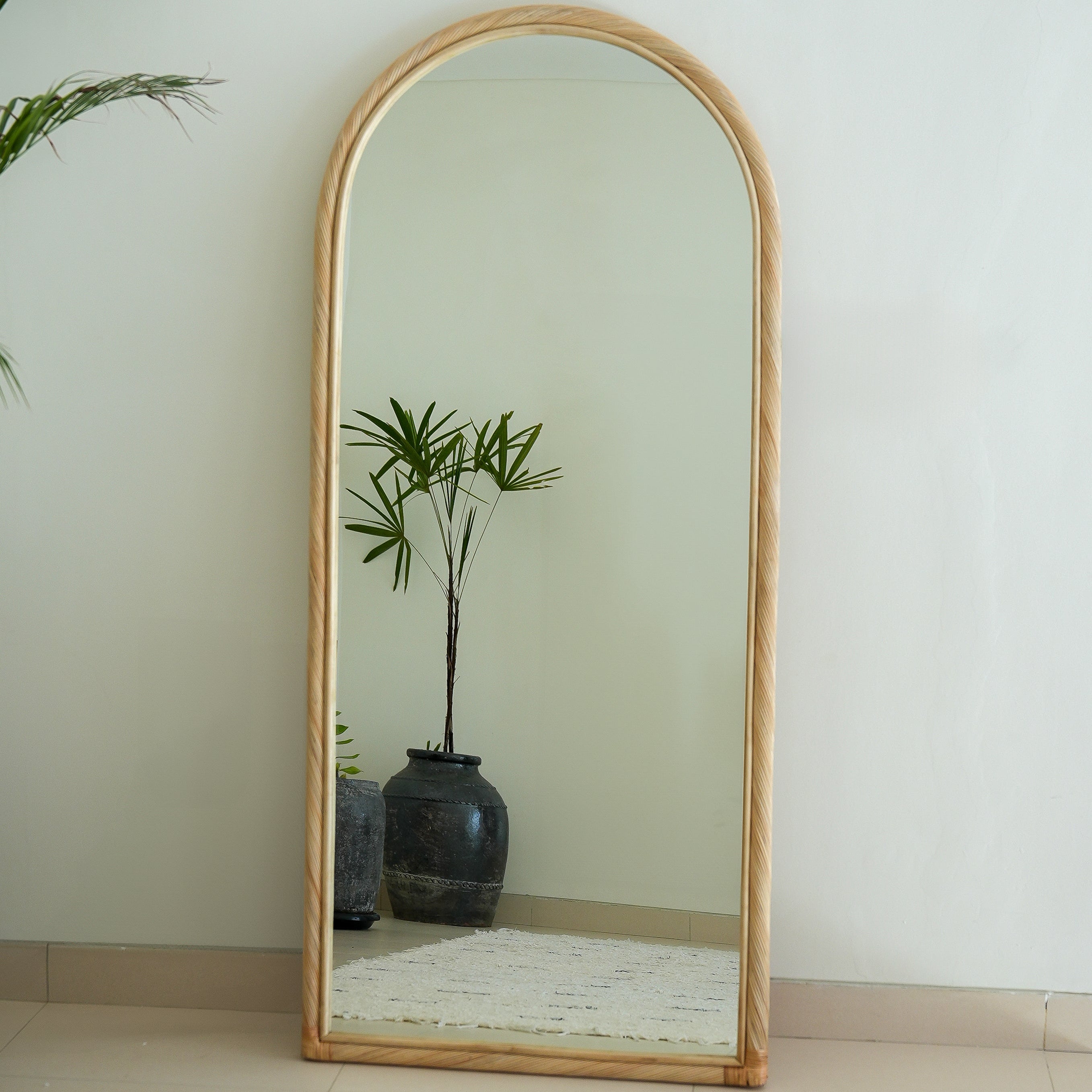 Rattan-Leaning-Mirror