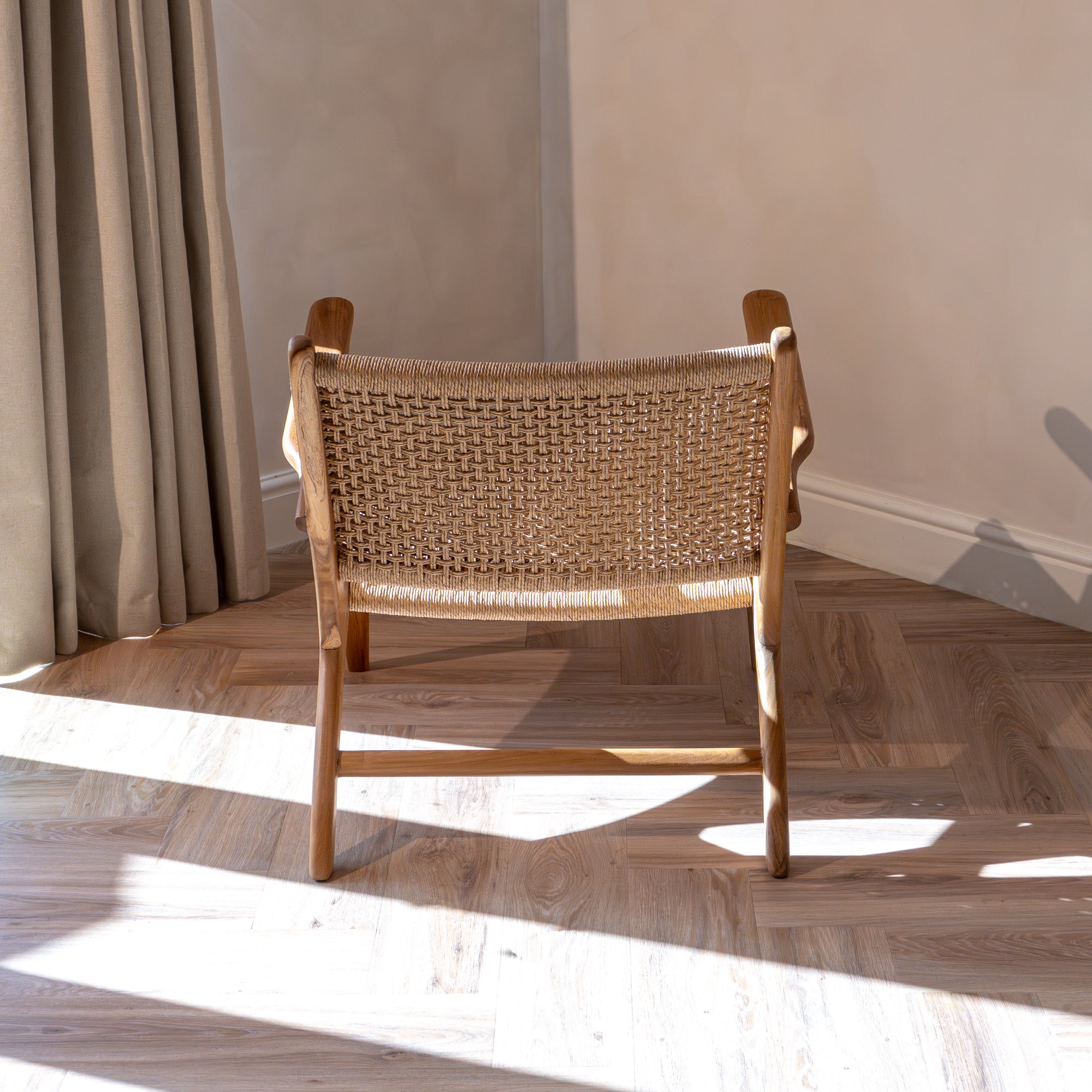 Zara Teak & Rattan Accent Armchair (Pre-Order)