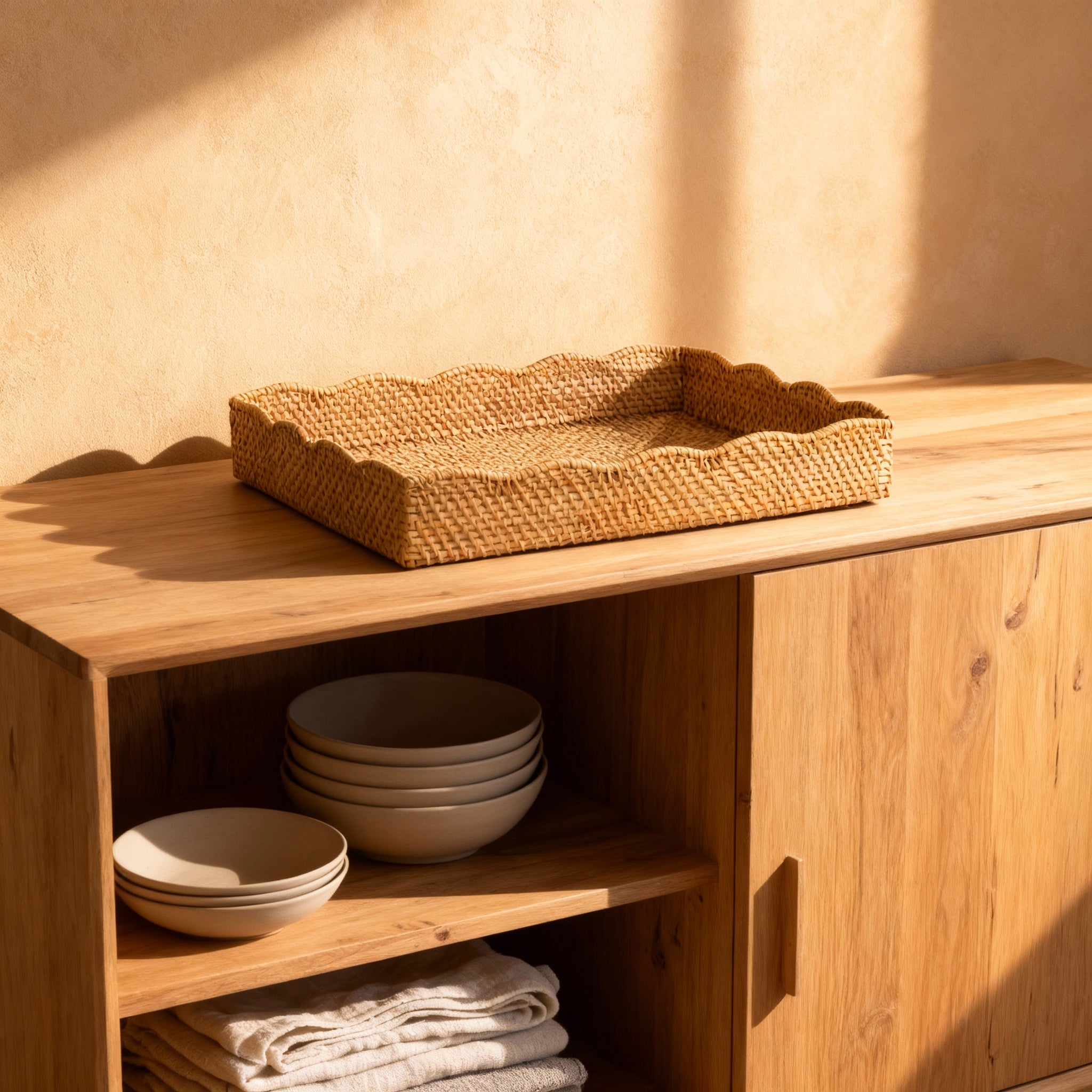 Saji Rattan Trays