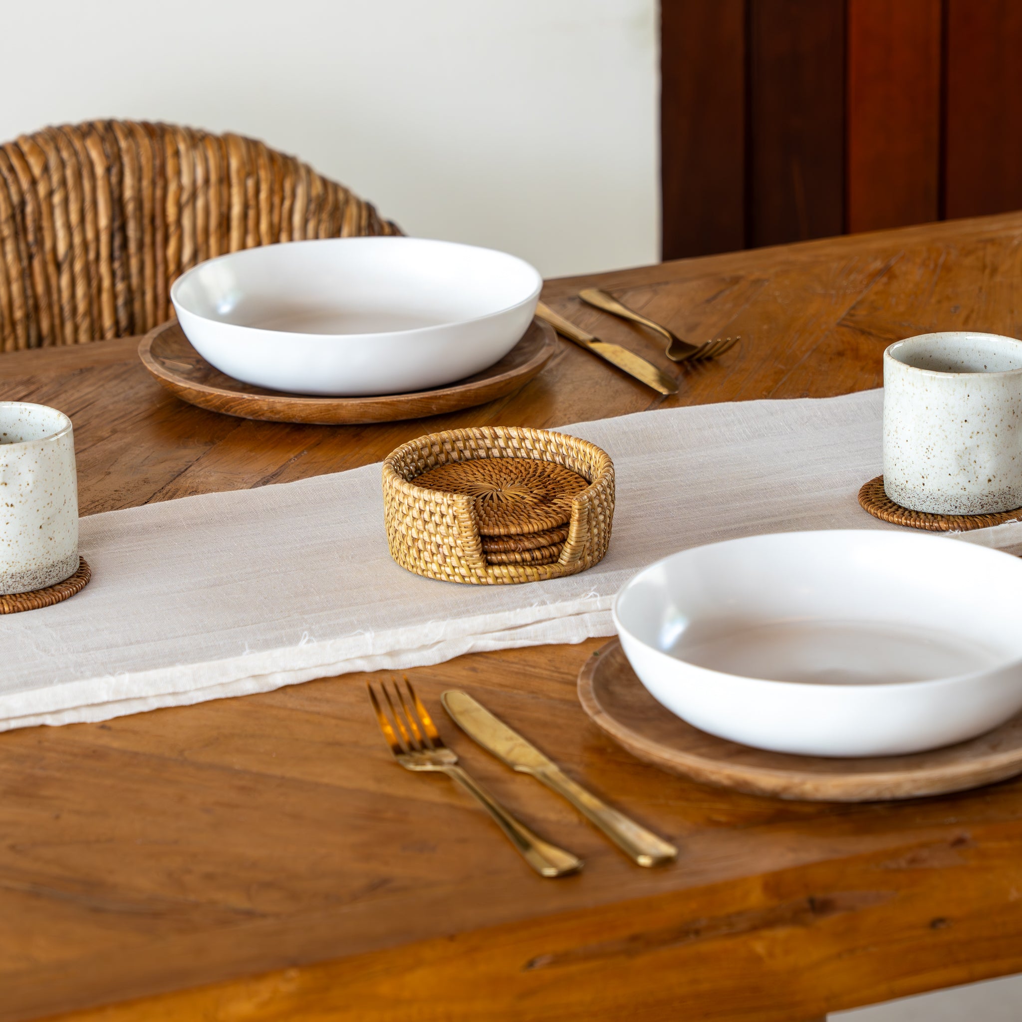 Sipi Rattan Coasters