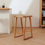 Sora Teak & Rattan Bar Stool