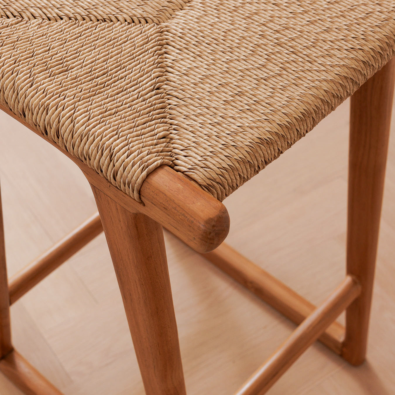 Sora Teak & Rattan Bar Stool