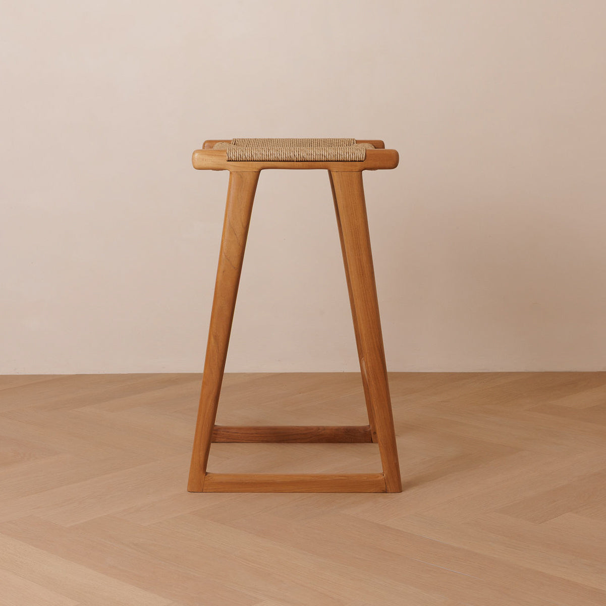 Sora Teak & Rattan Bar Stool
