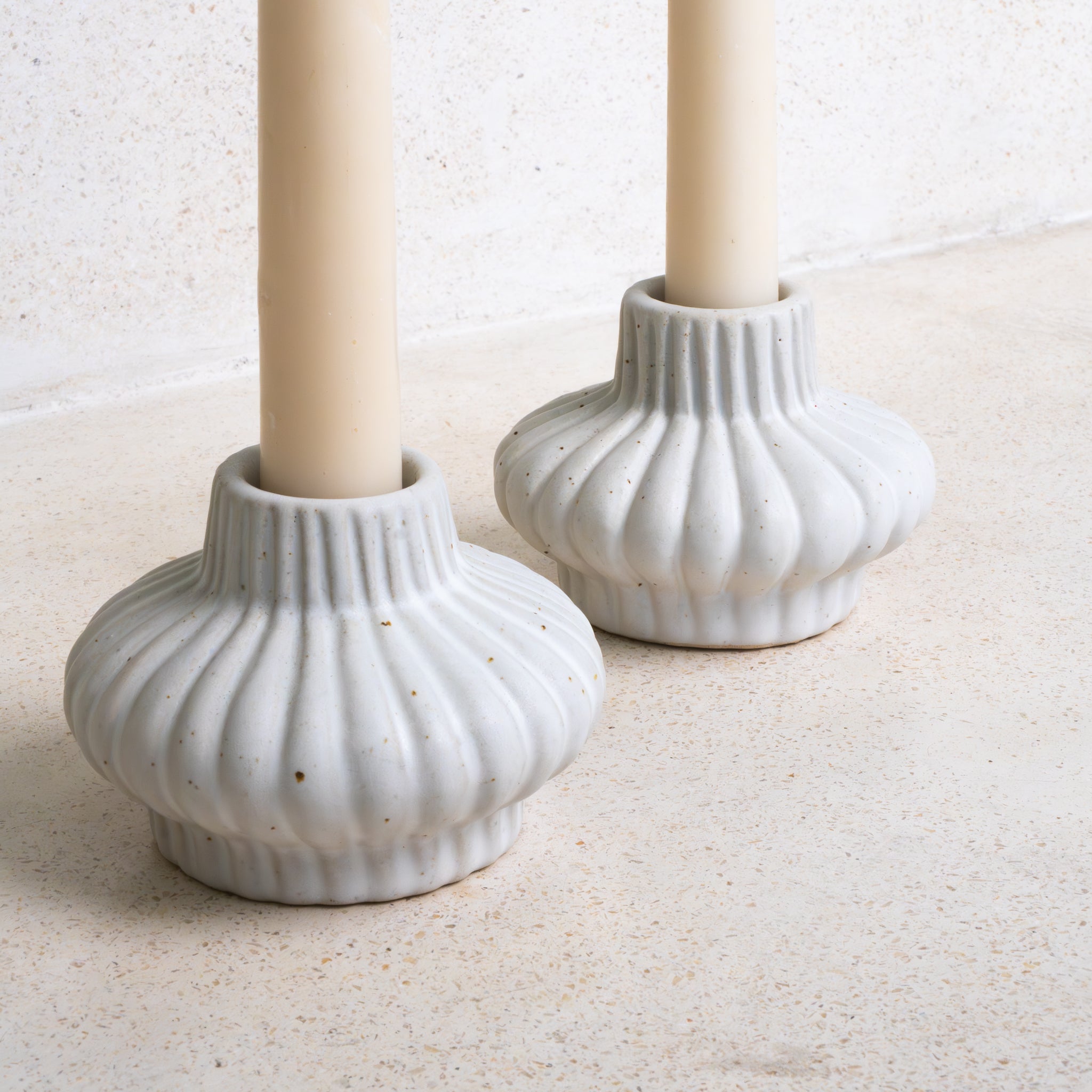 Swara Ceramic Taper Candle Holders