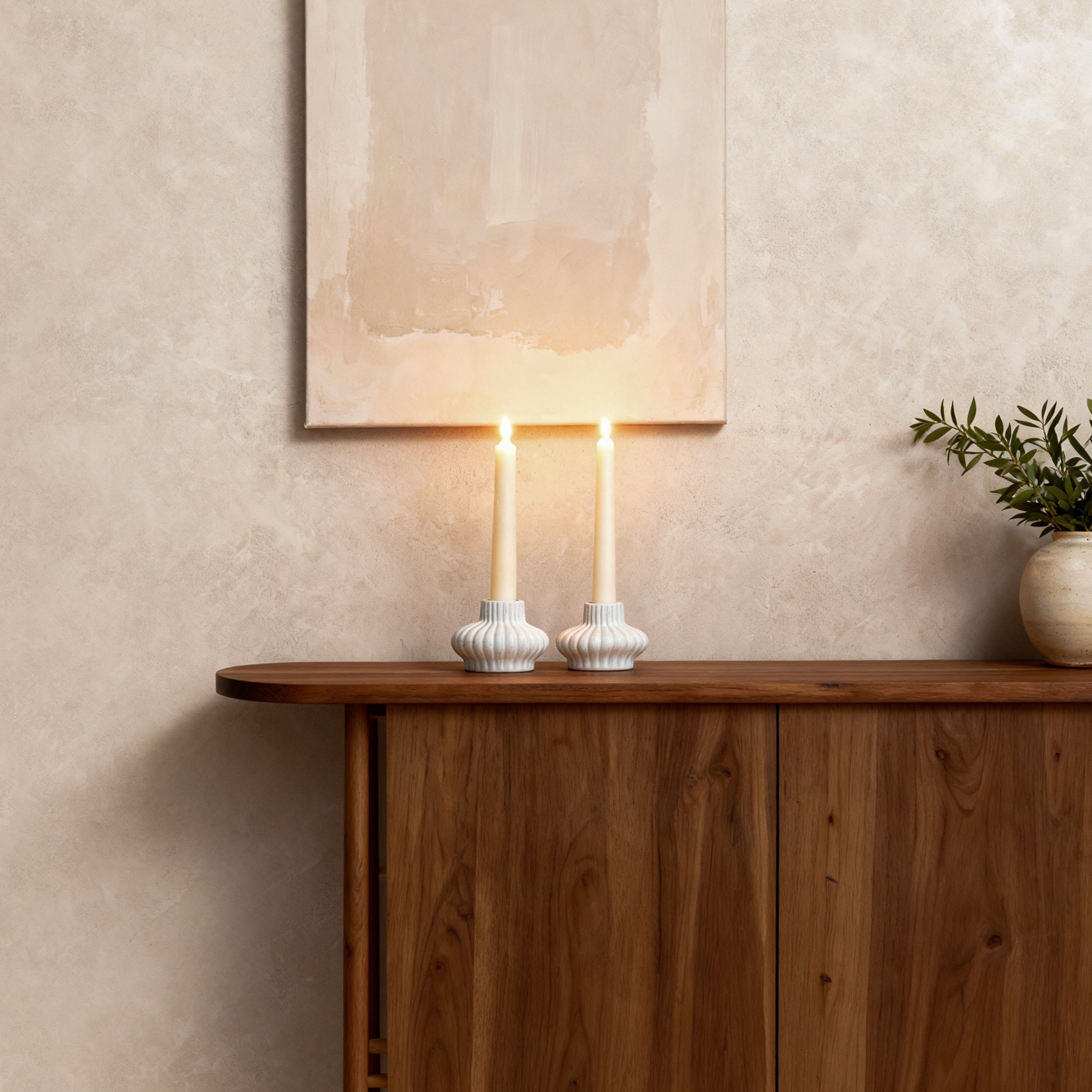 Swara Ceramic Taper Candle Holders