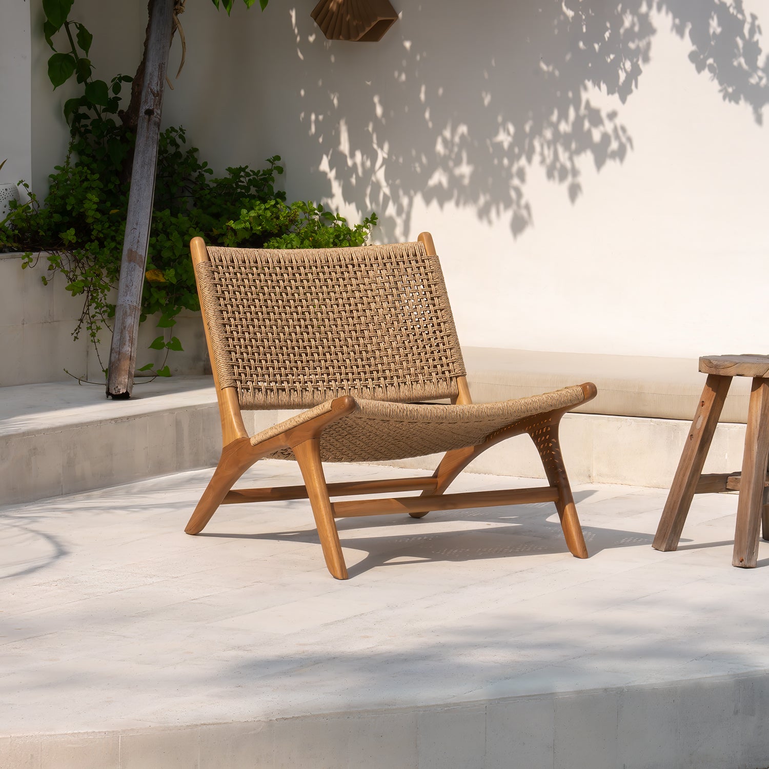 Zara Teak & Rattan Accent Chair