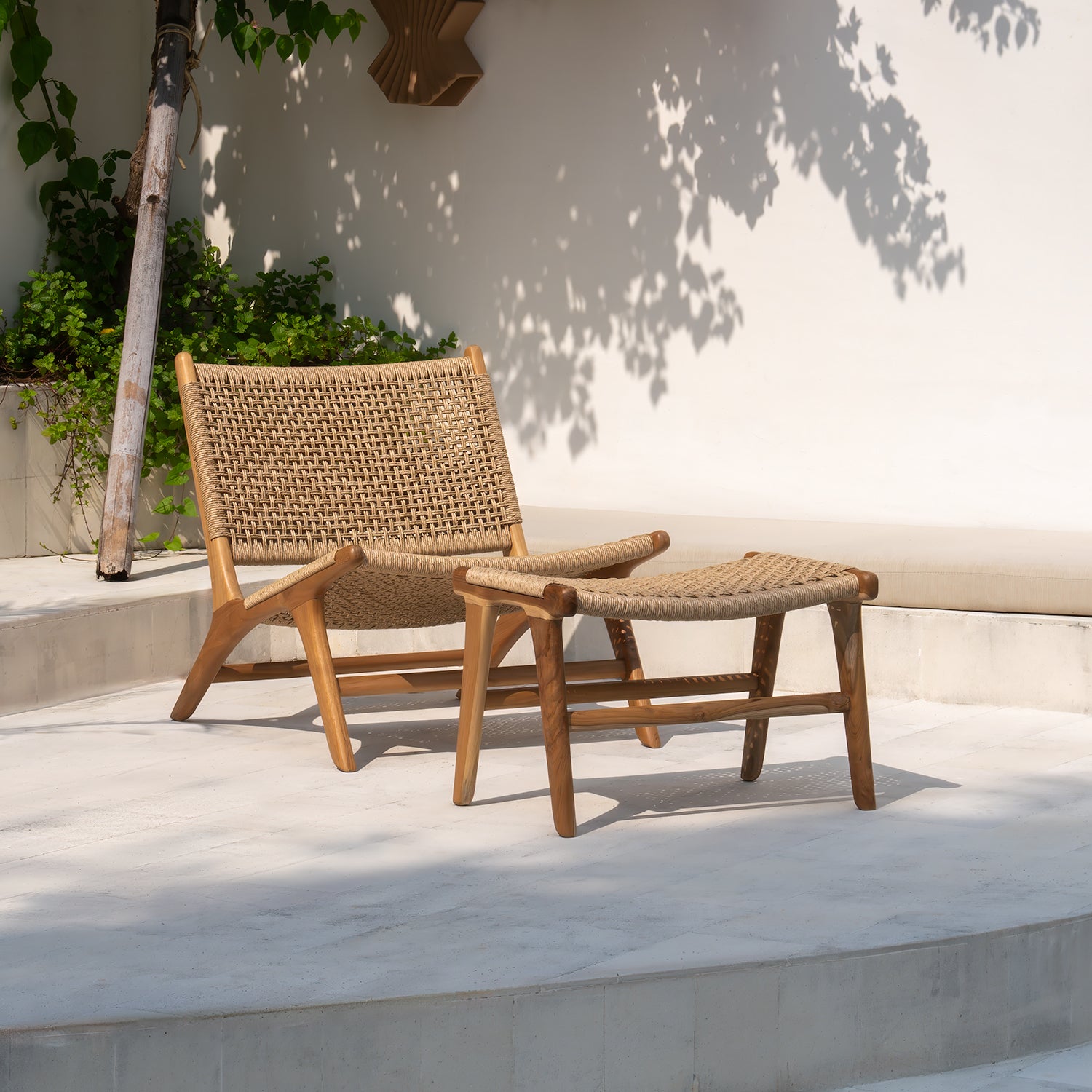 Zara Teak & Rattan Accent Chair