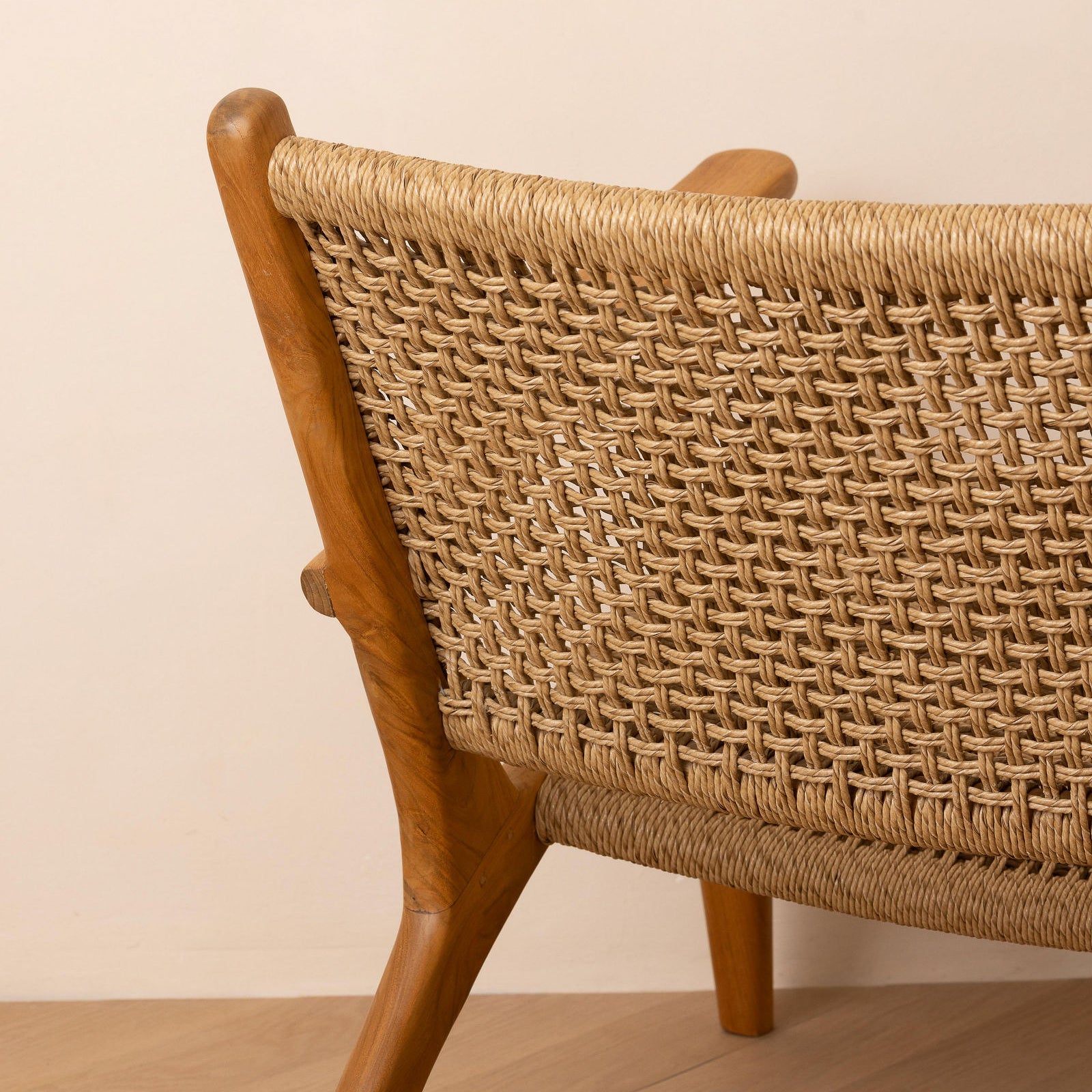 Zara Teak & Rattan Accent Armchair