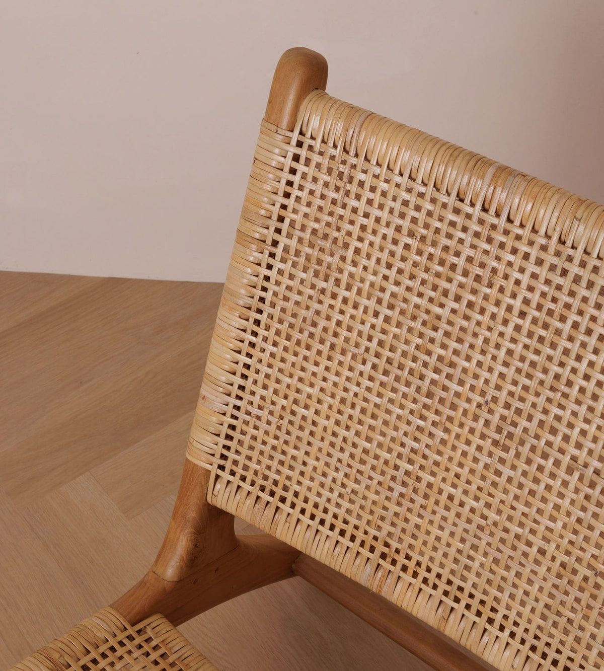 Zara Teak & Natural Rattan Accent Chair