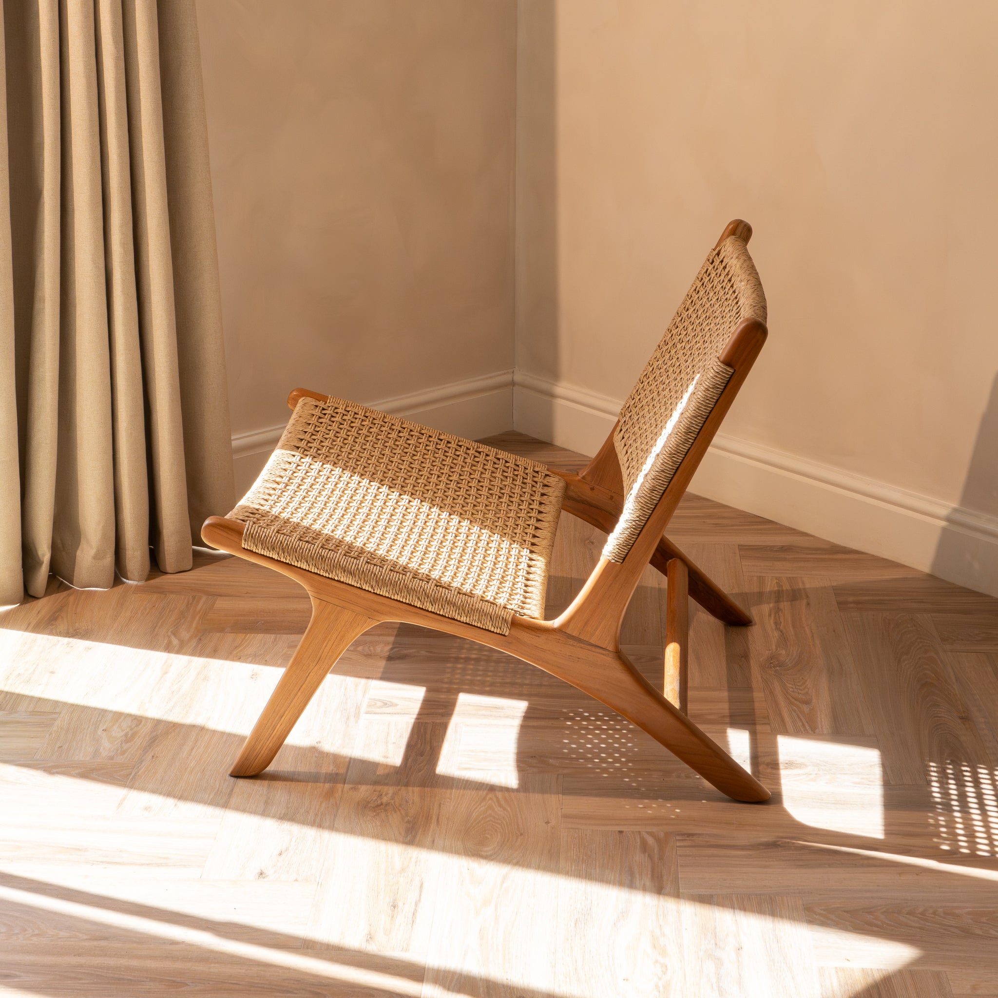 Zara Teak & Rattan Accent Chair