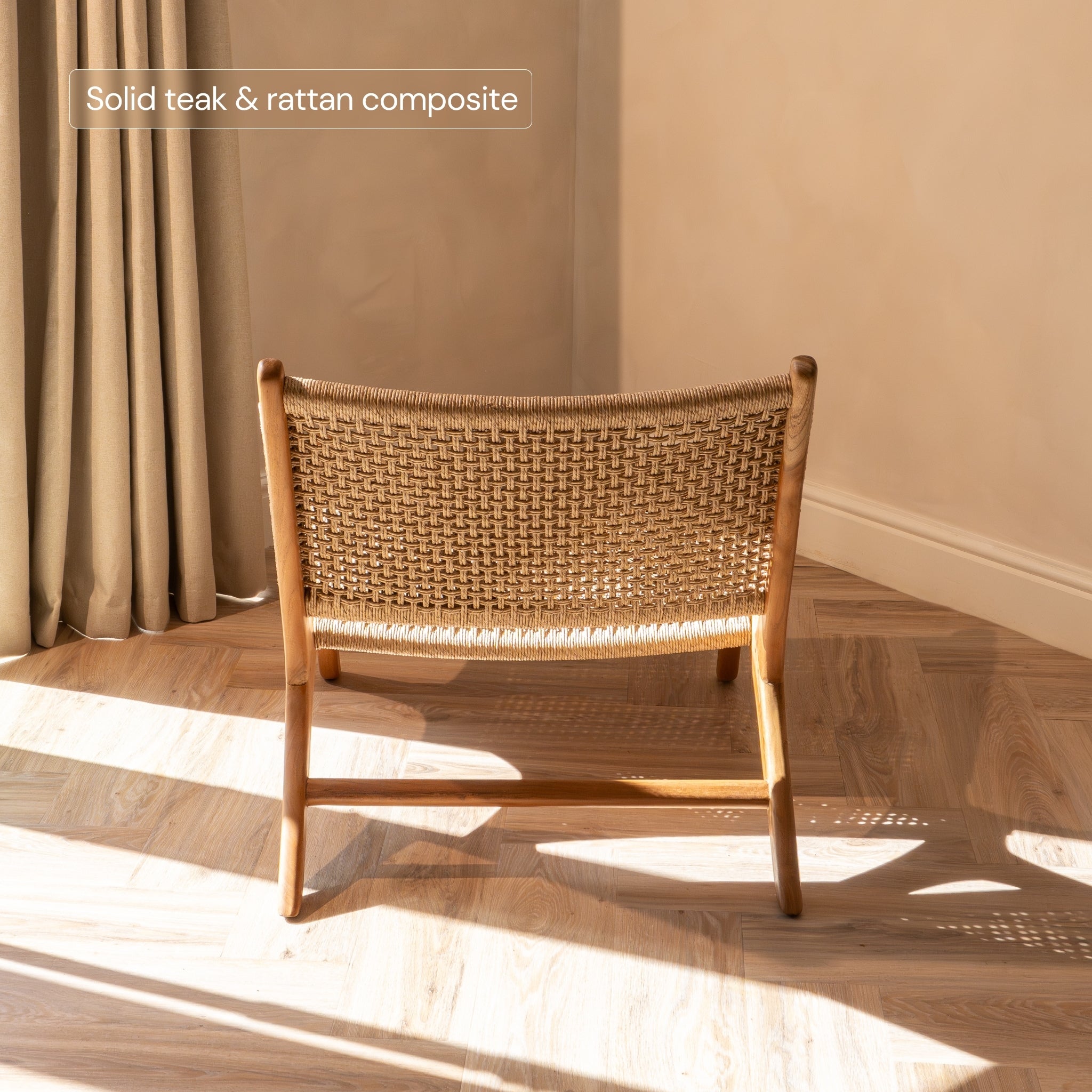 Zara Teak & Rattan Accent Chair