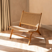 Zara Teak & Rattan Accent Chair