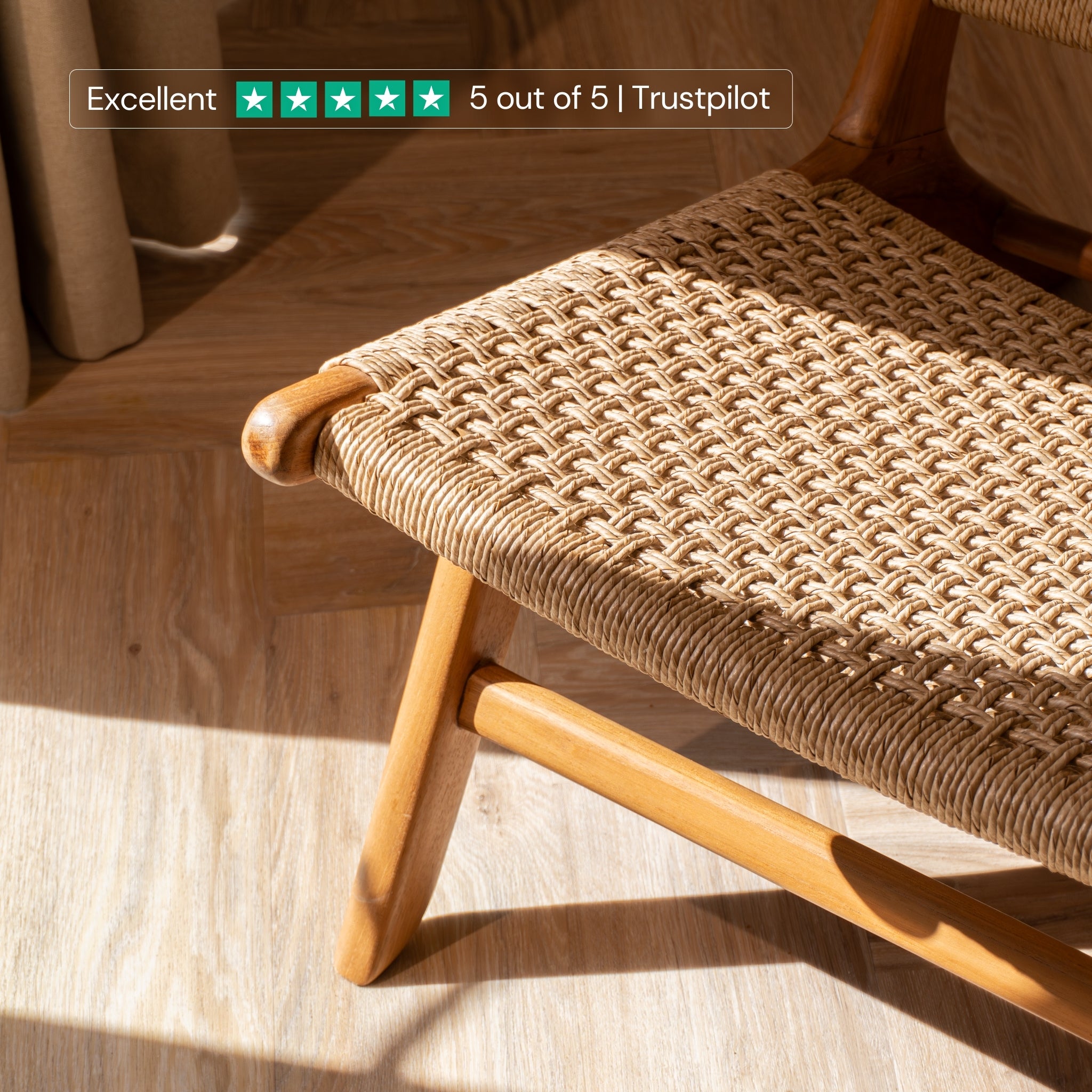 Zara Teak & Rattan Accent Chair