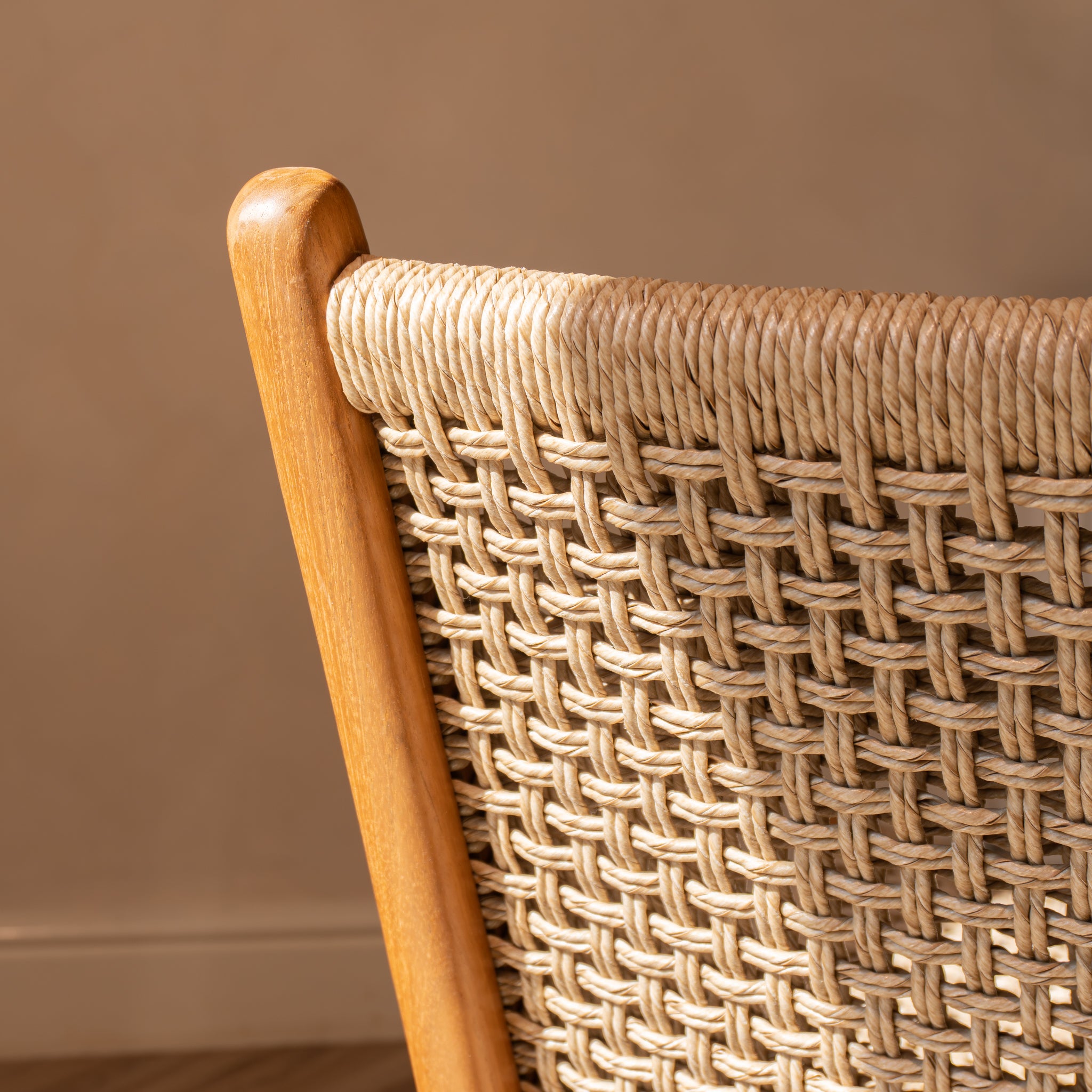 Zara Teak & Rattan Accent Armchair