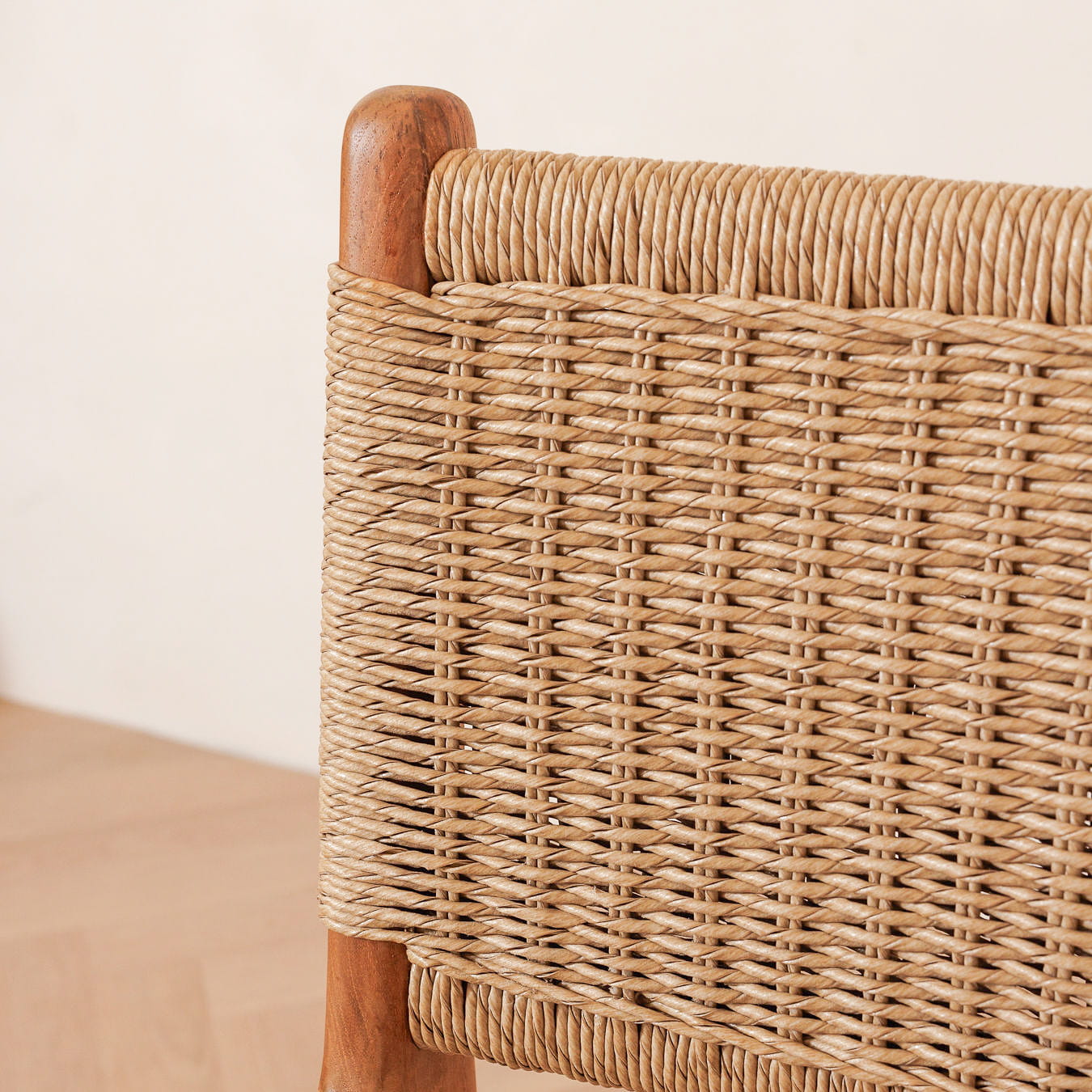 Zara Teak & Rattan Bar Stool (65cm Seat Height)