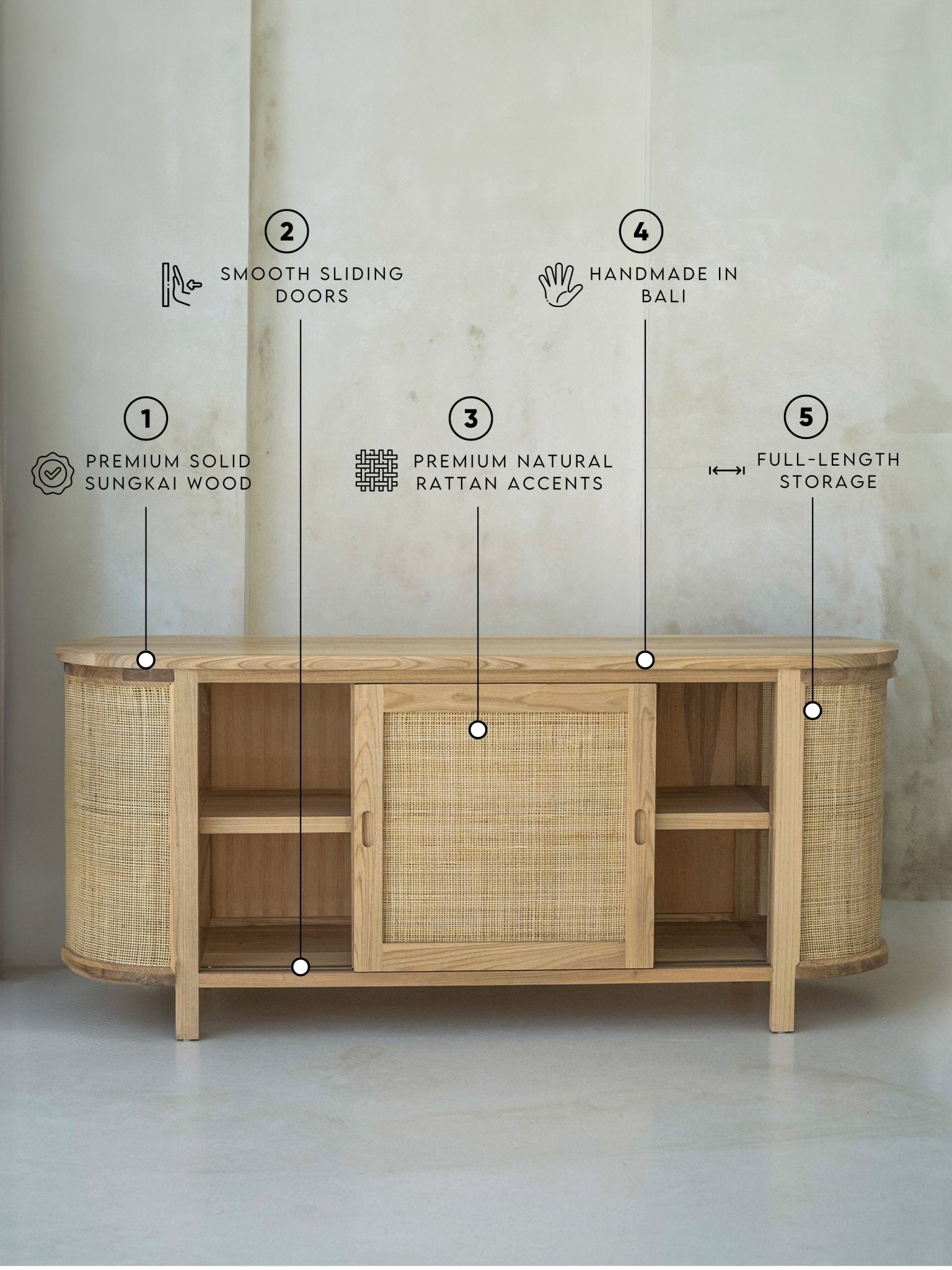 Ciami Rattan Sideboard - The Bali Concept