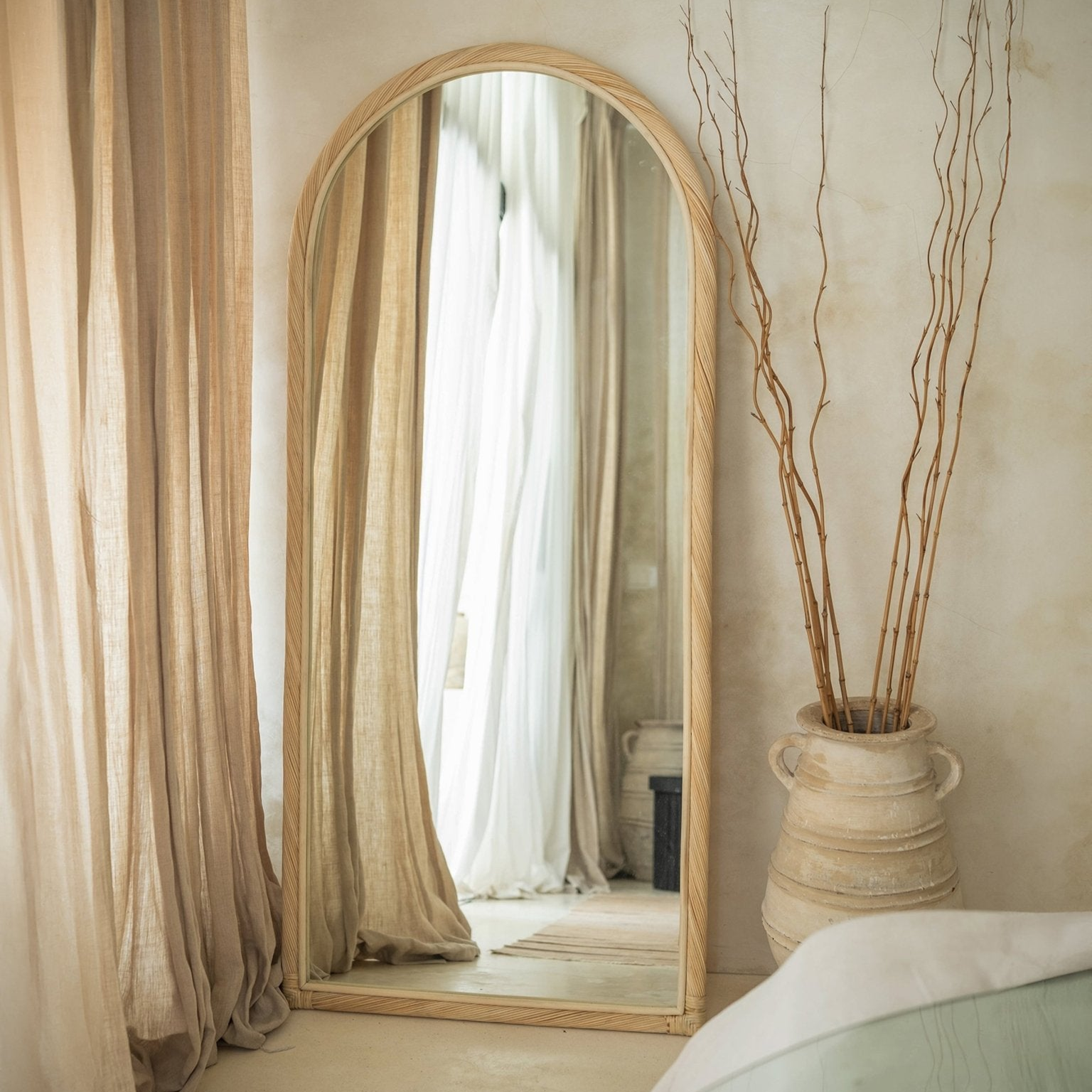 Citra Rattan Full Length Mirror