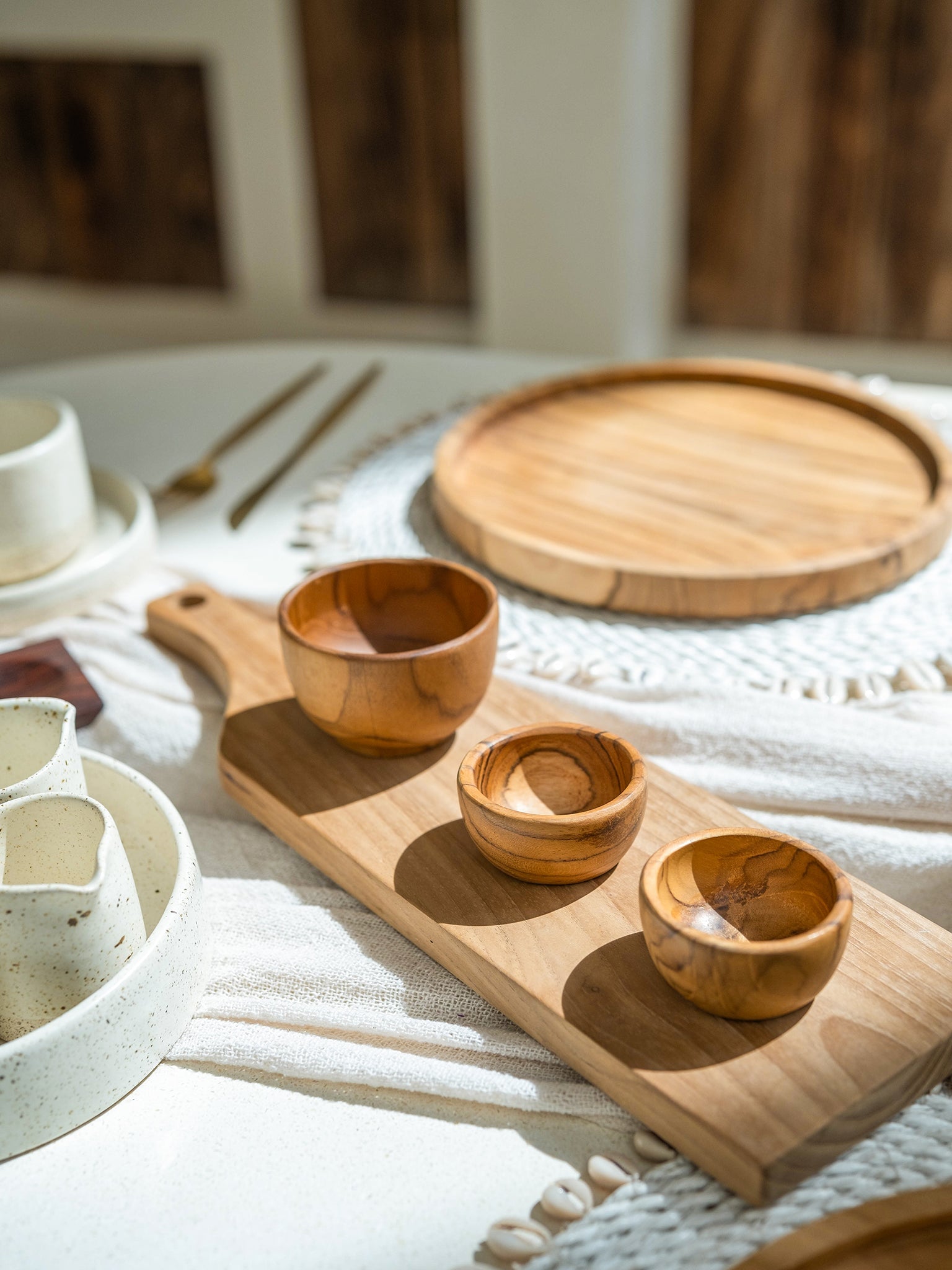Jaya Teak Ramekins - The Bali Concept