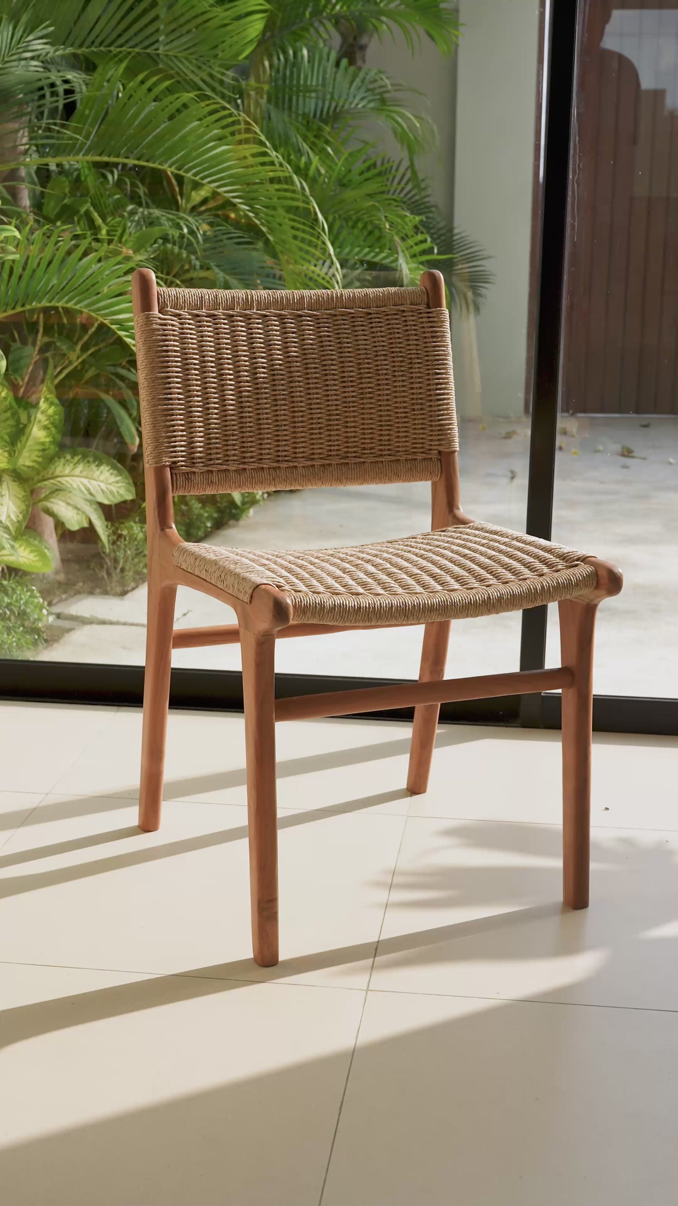 Load video: Zara Rattan Dining Chair