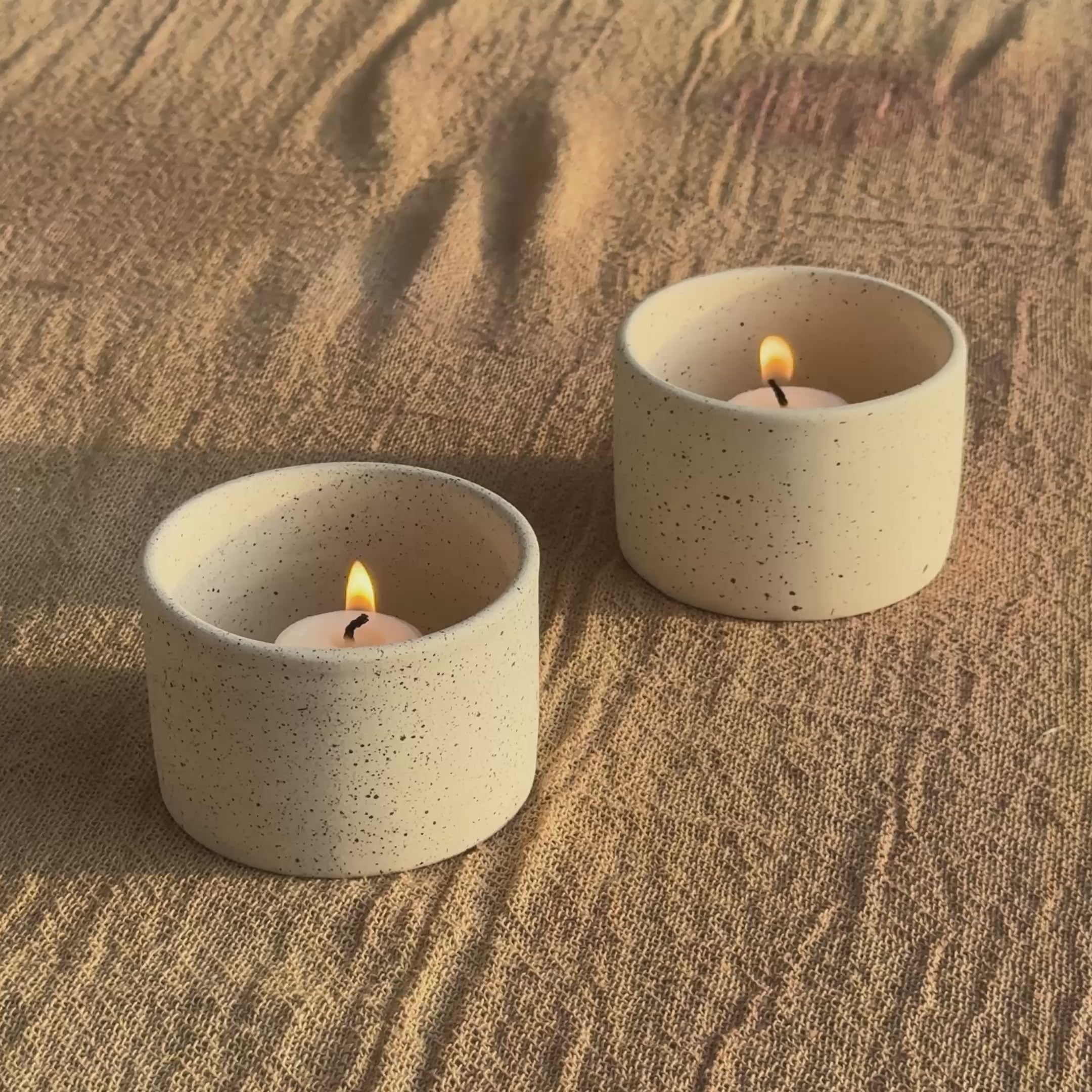 Load video: Ayu Ceramic Tea Light Candle Holders
