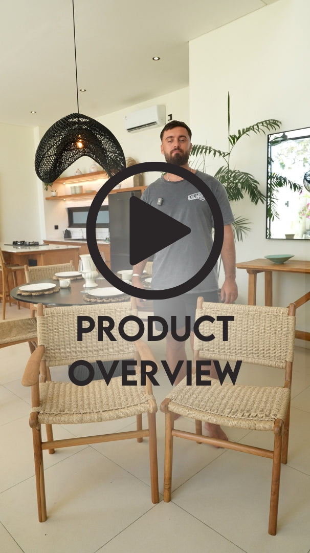 Load video: Zara Rattan Dining Chair