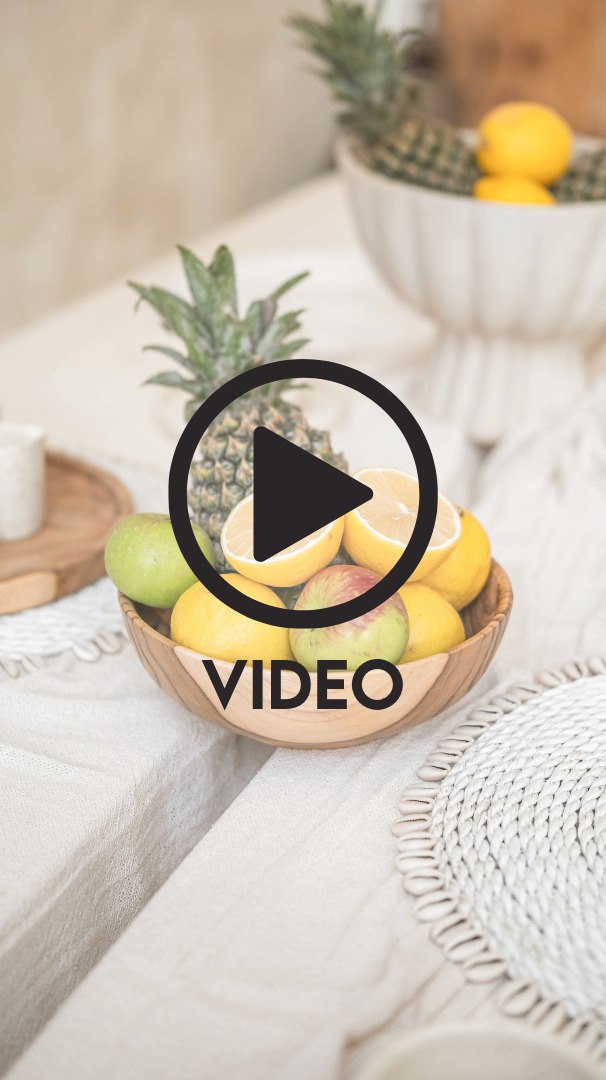 Load video: Waktu Wooden Fruit Bowl
