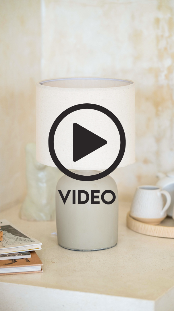 Load video: Luna Ceramic Table Lamp