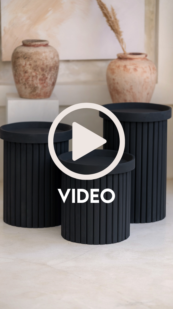 Load video: Cinta Black Coffee Table - Three Sizes